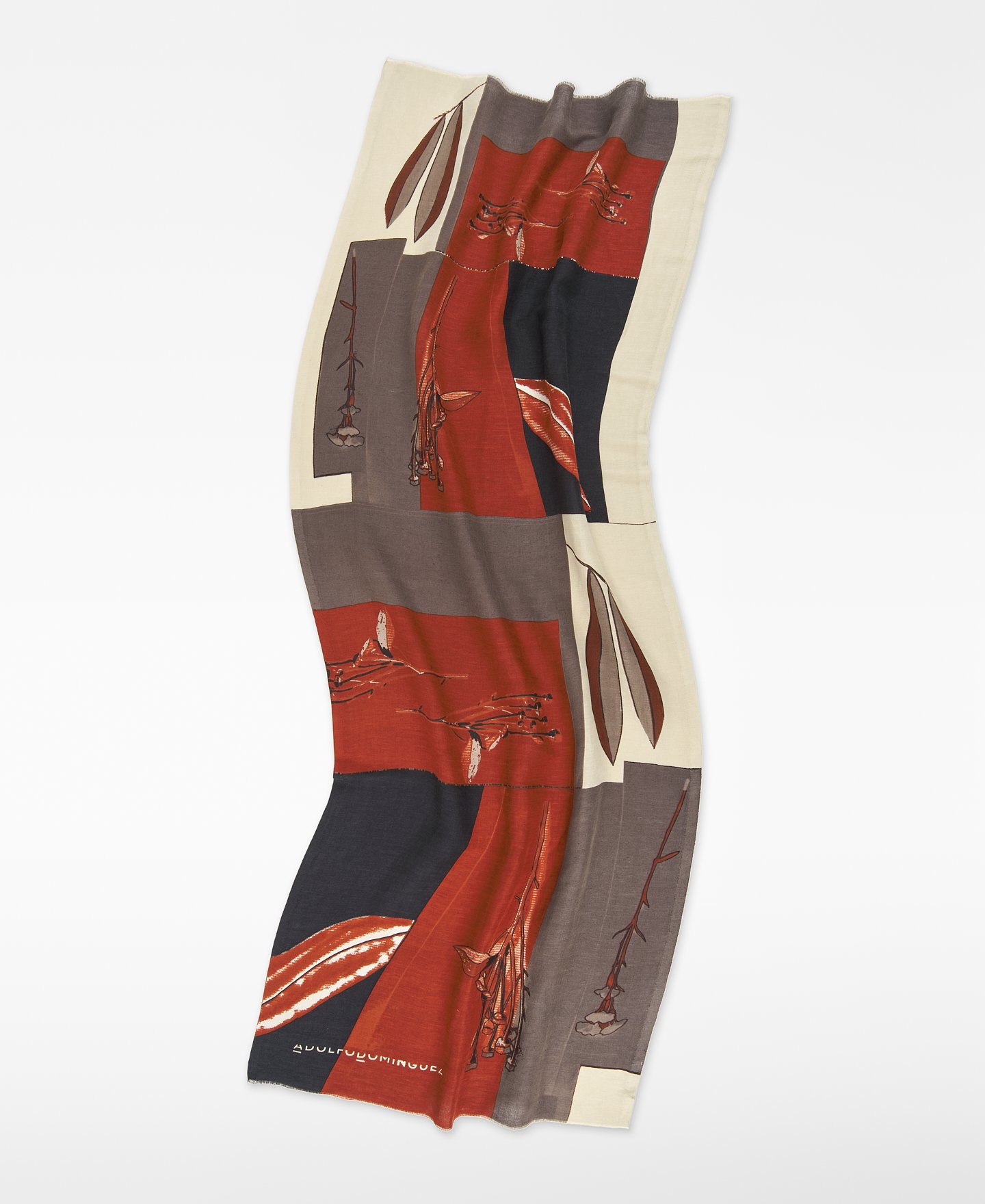 Bedruckter Schal Leinen und Modal Damen image number 1