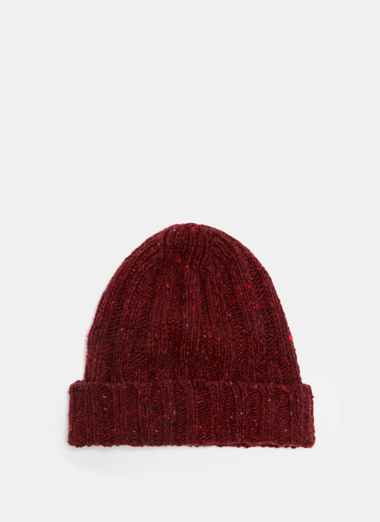 Textured beanie with mottled finish image number 0