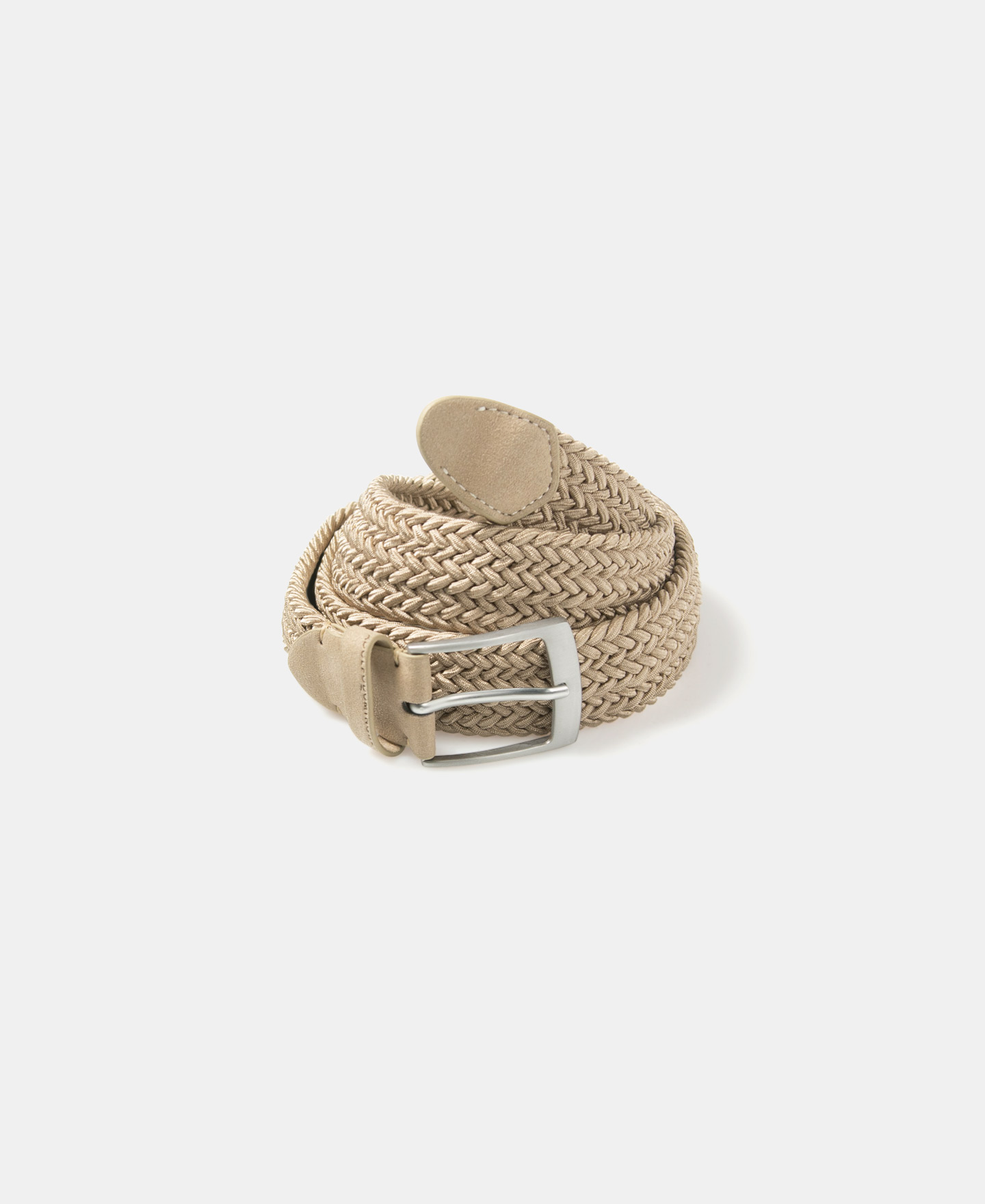 Camel braided belt image number 1