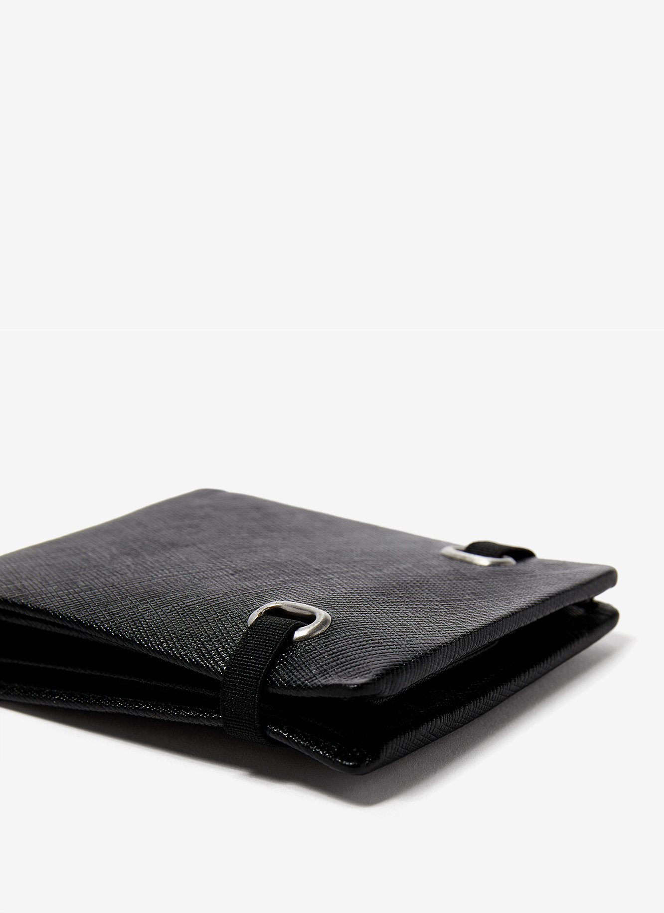 Saffiano leather compact wallet image number 2
