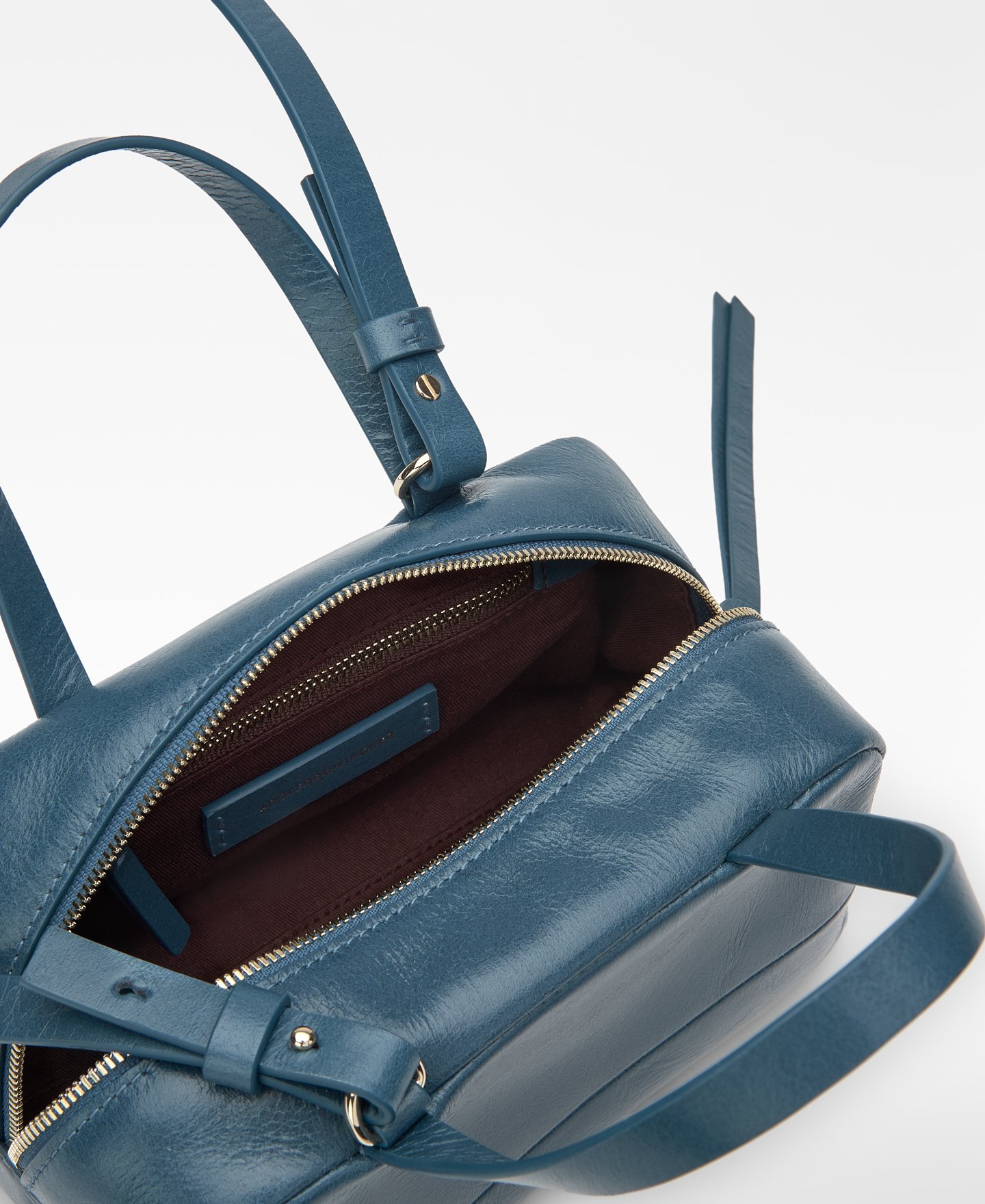 Ori&oacute;n leather mini bowling bag image number 2