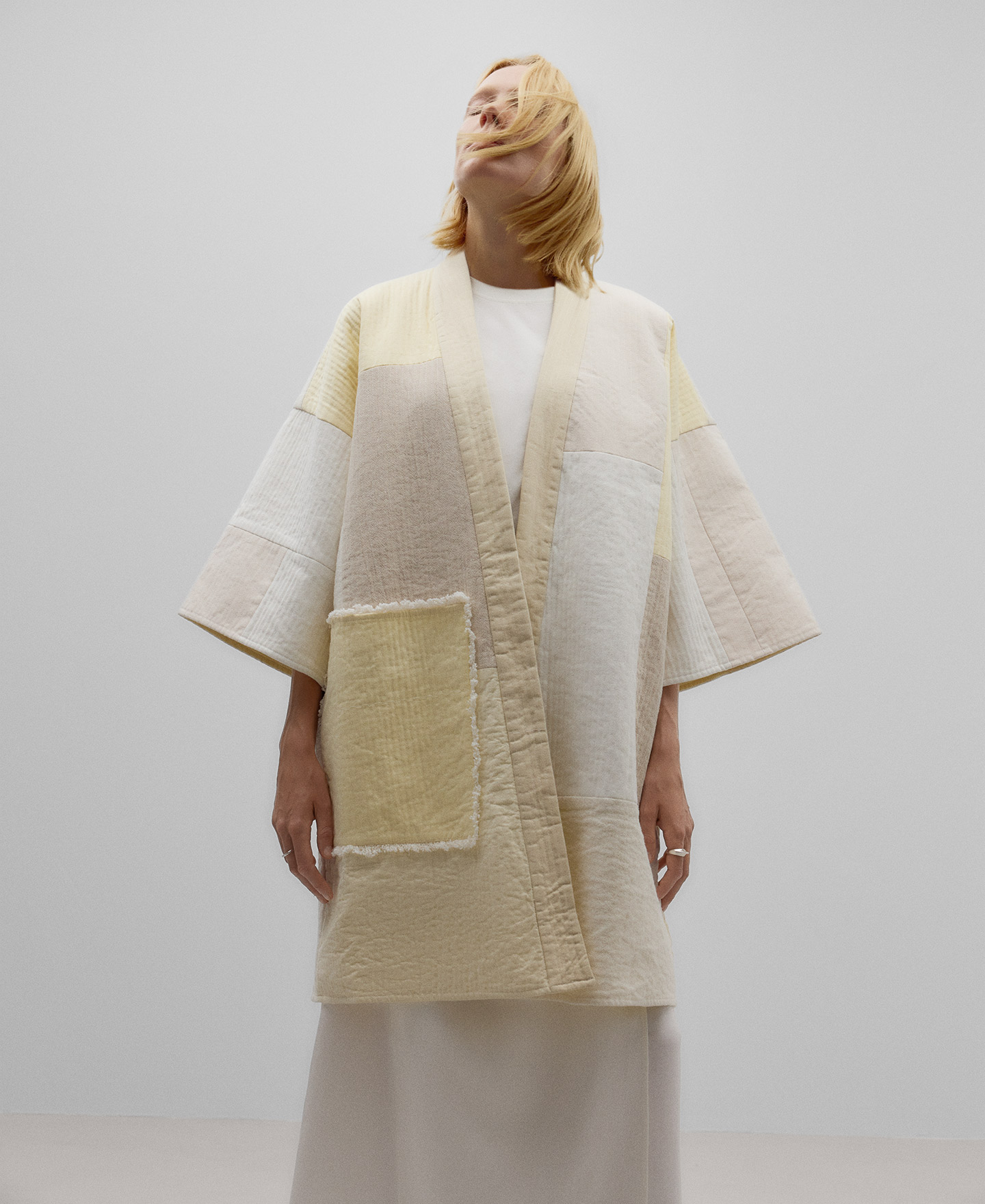 Cotton patchwork jacket woman image number 0