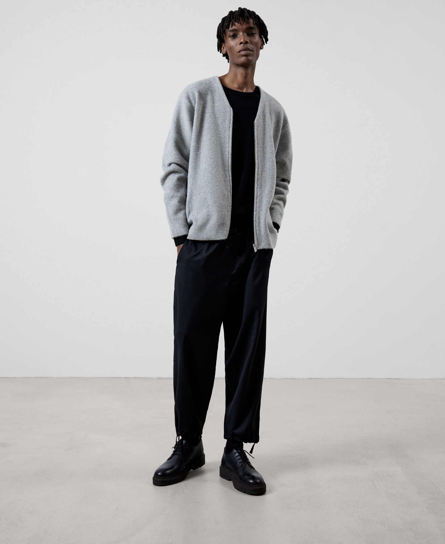 Merino wool crew neck sweater image number 1