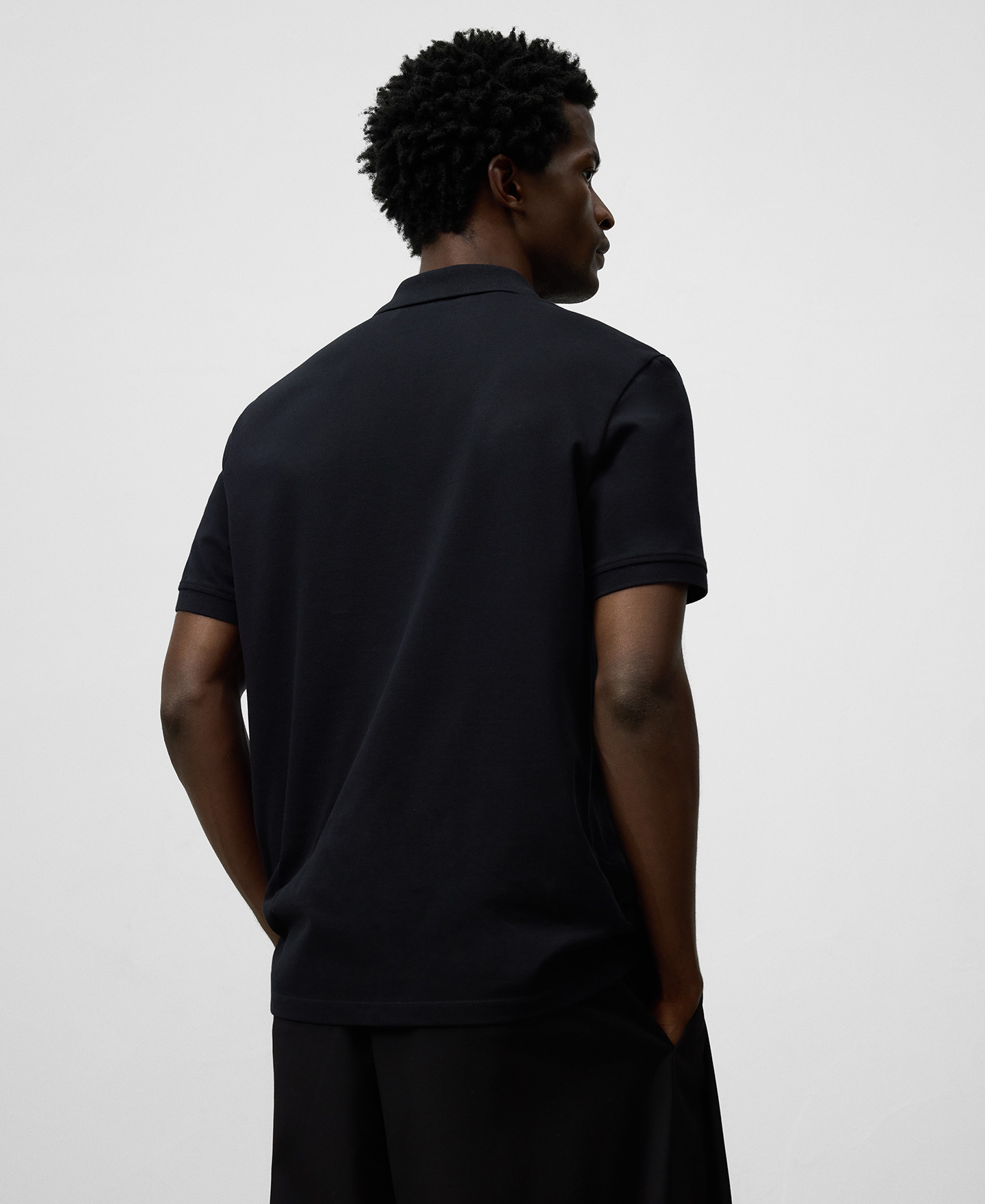 Organic cotton piqué polo shirt man image number 2