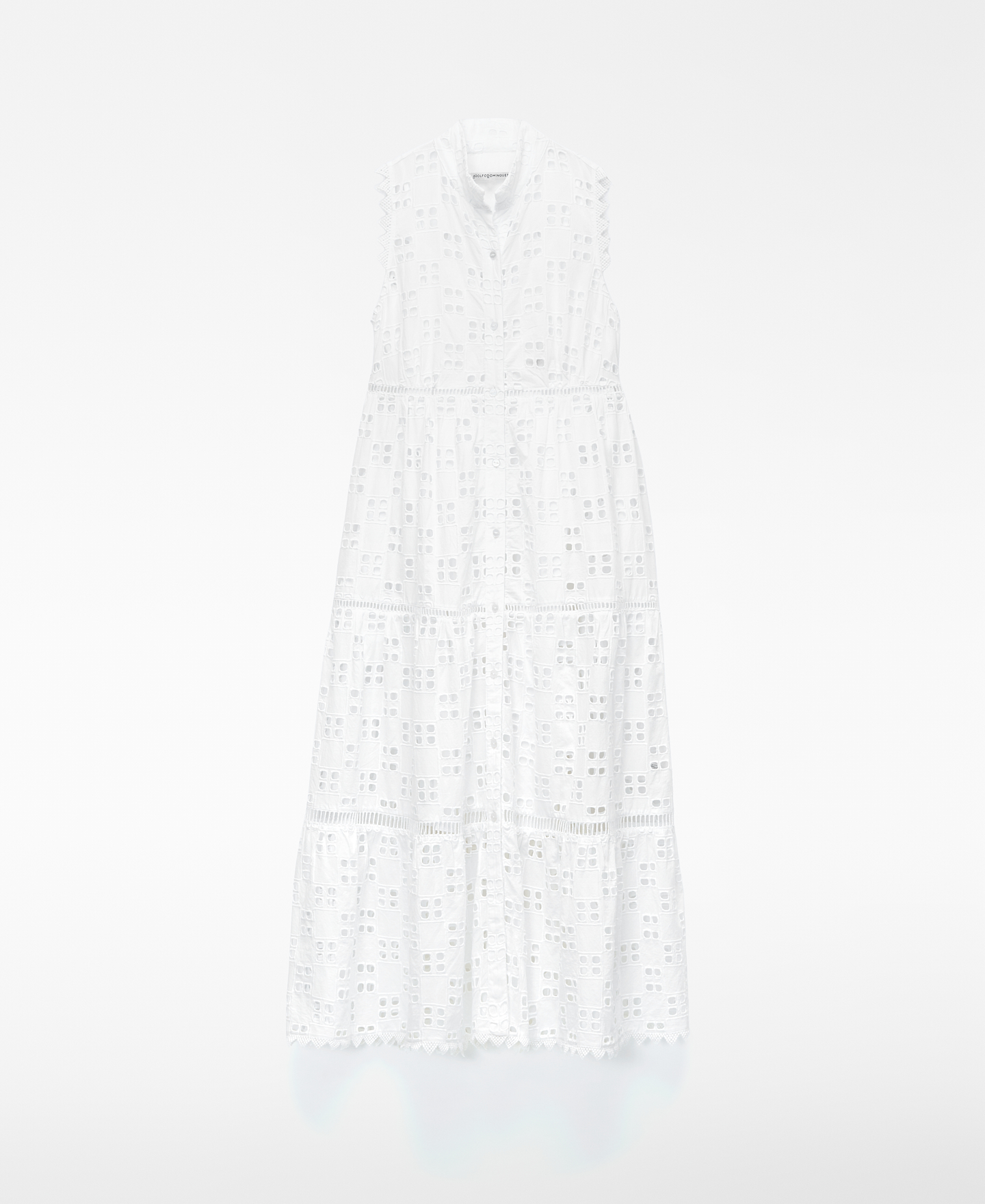 Robe brod&eacute;e anglaise &agrave; col chemin&eacute;e image number 0