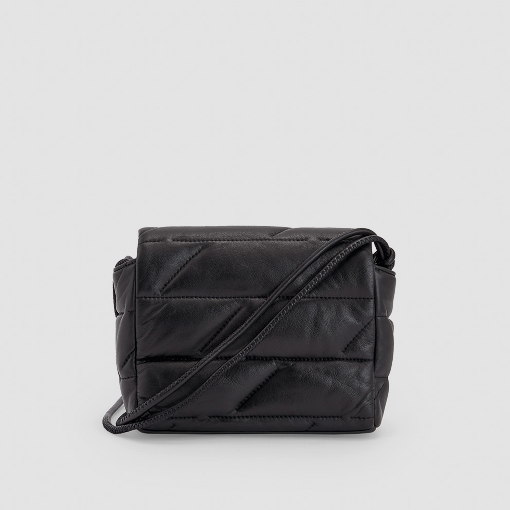 Deconstructed logo nappa shoulder bag image number 1