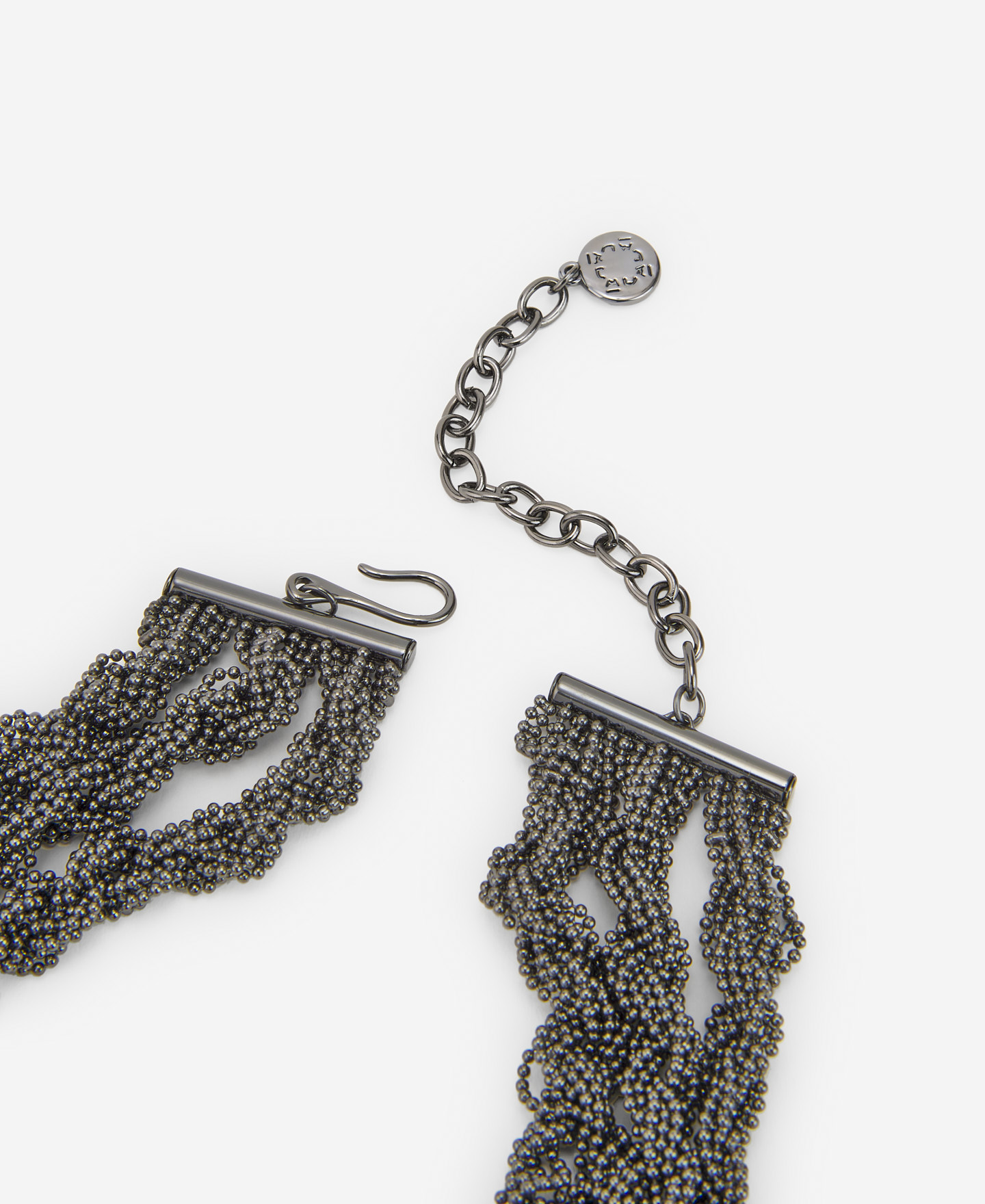 Braided metal necklace image number 2