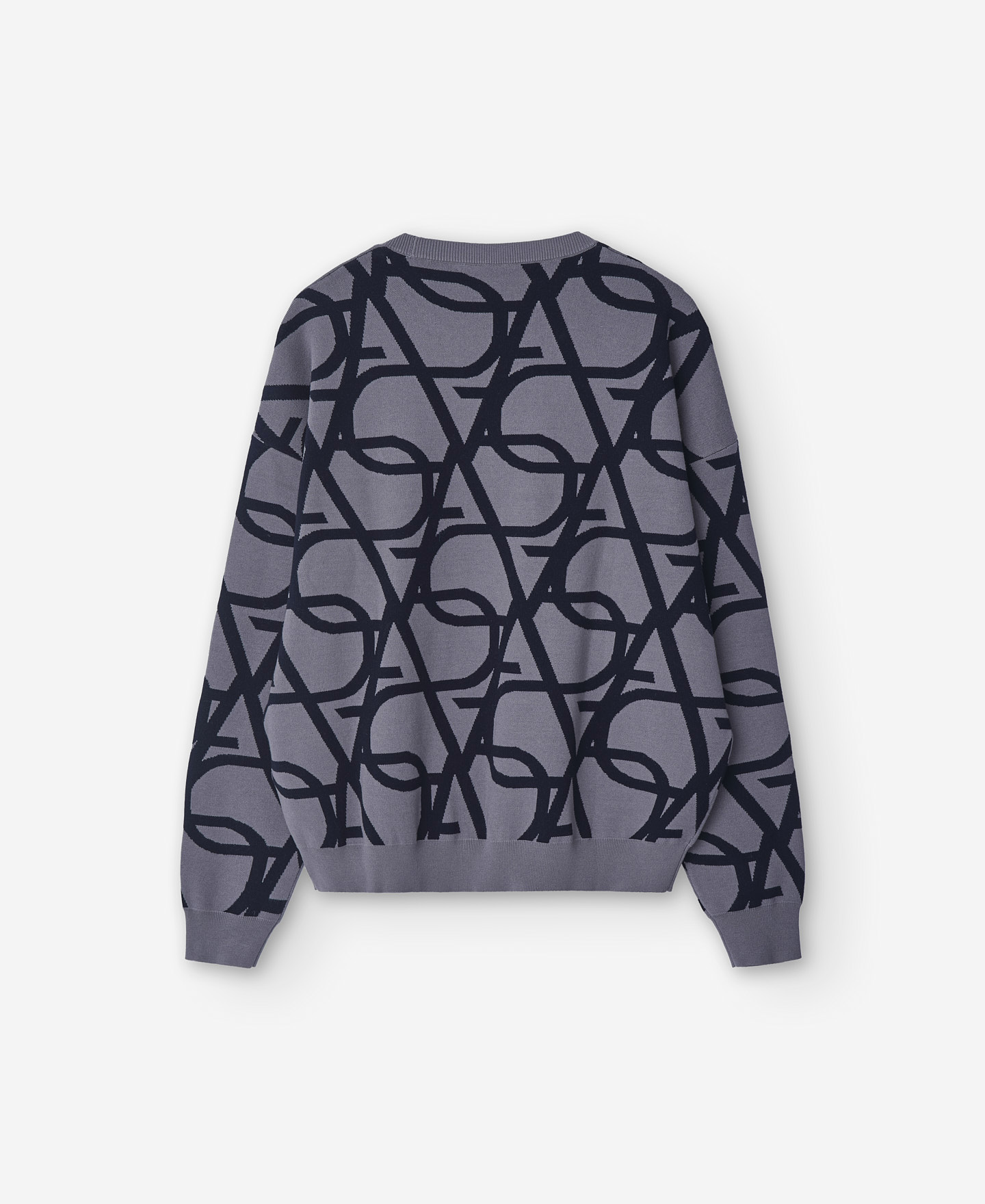 Navy blue jacquard sweatshirt women image number 5