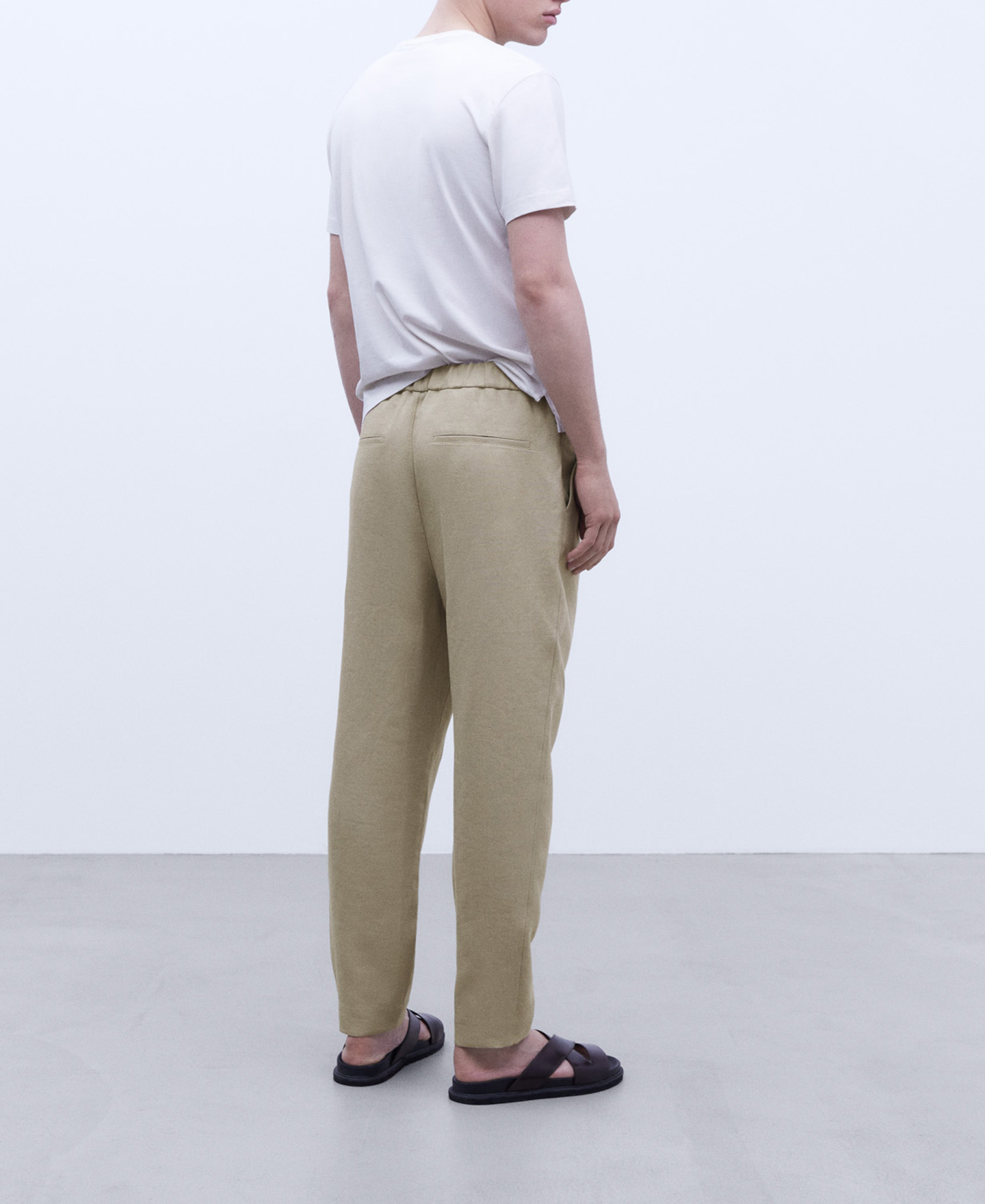 European linen straight trousers image number 2