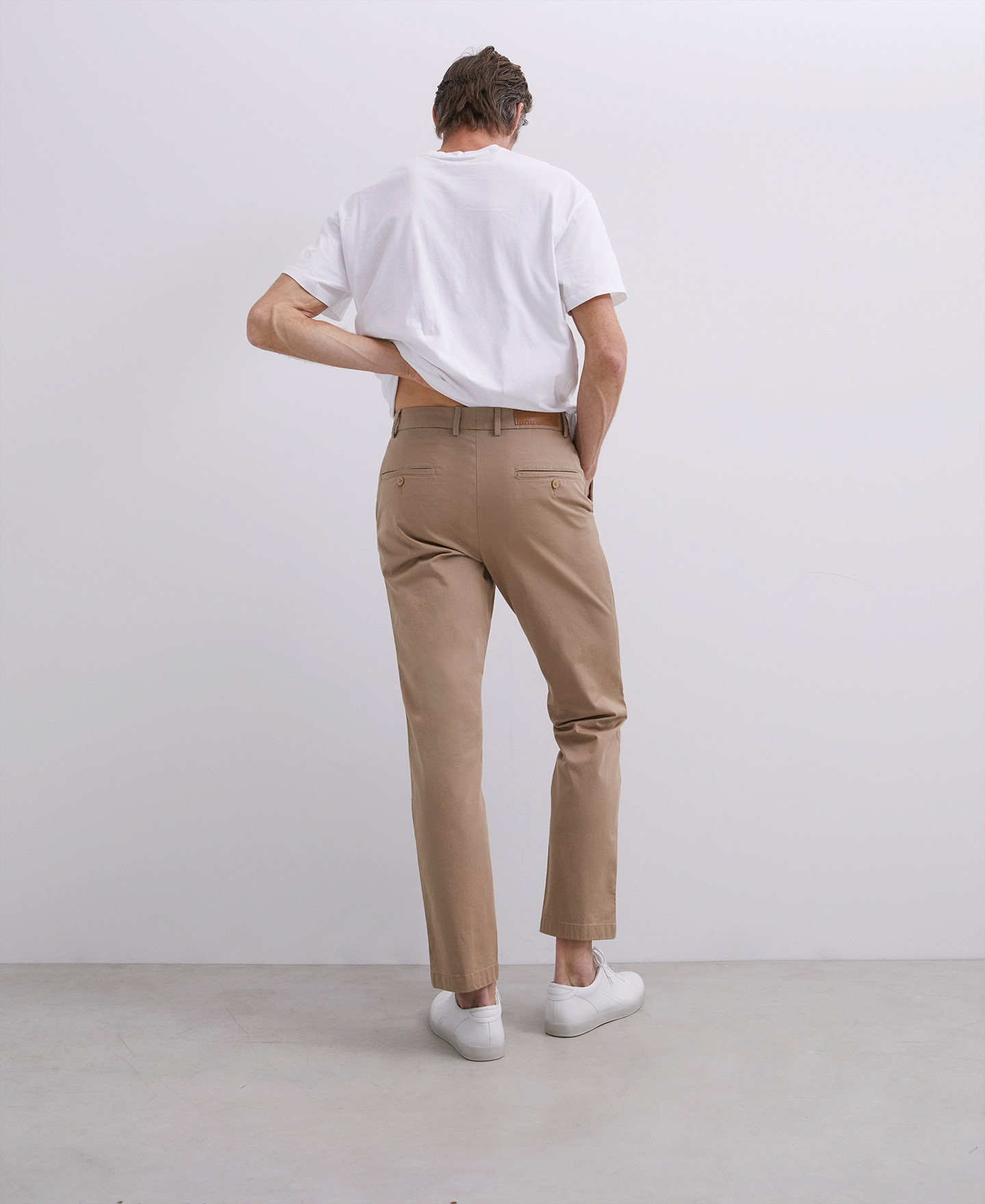 Elastic cotton chino trousers image number 1