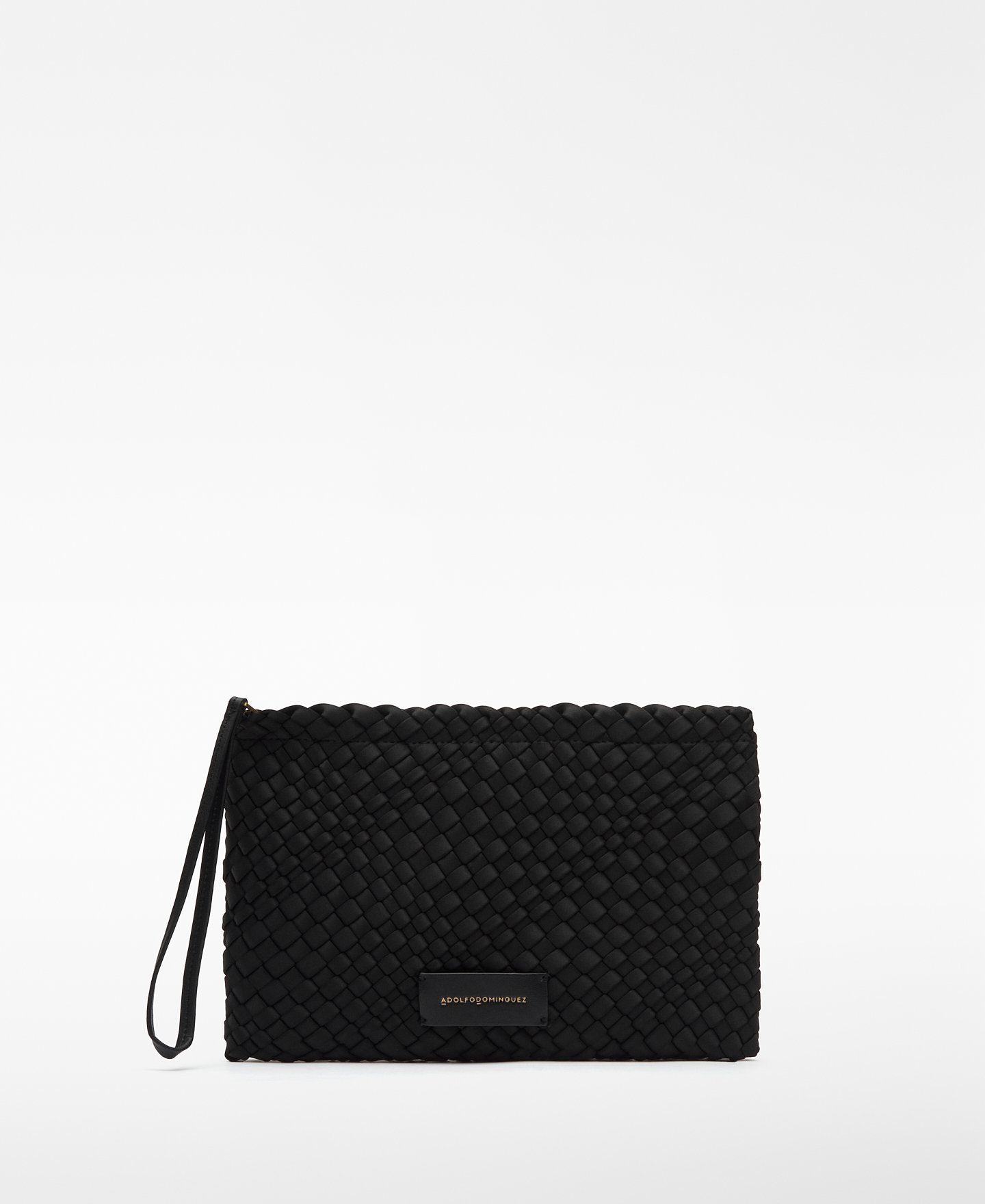 Braided fabric clutch woman image number 0