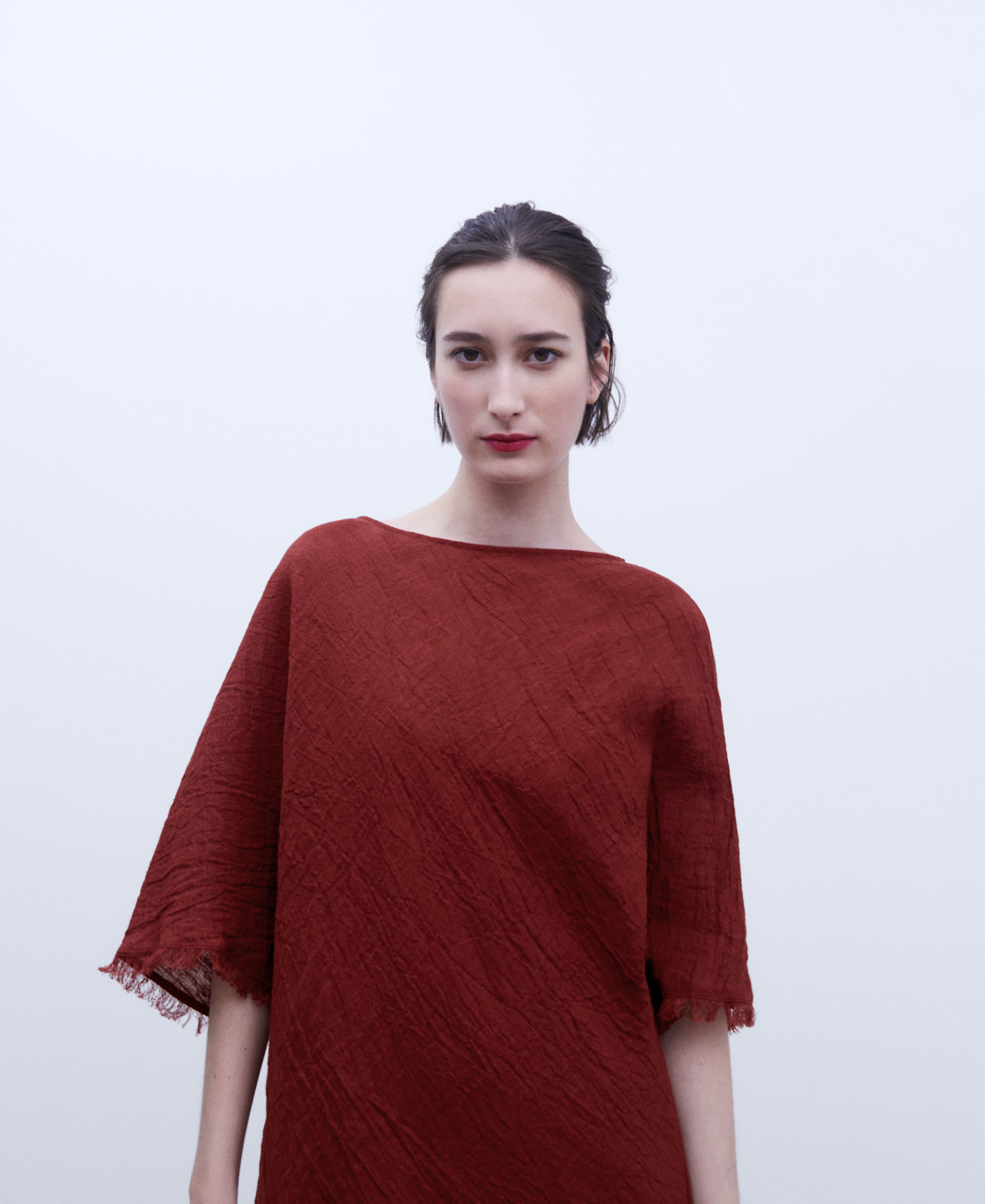 Linen assymetric tunic dress image number 3