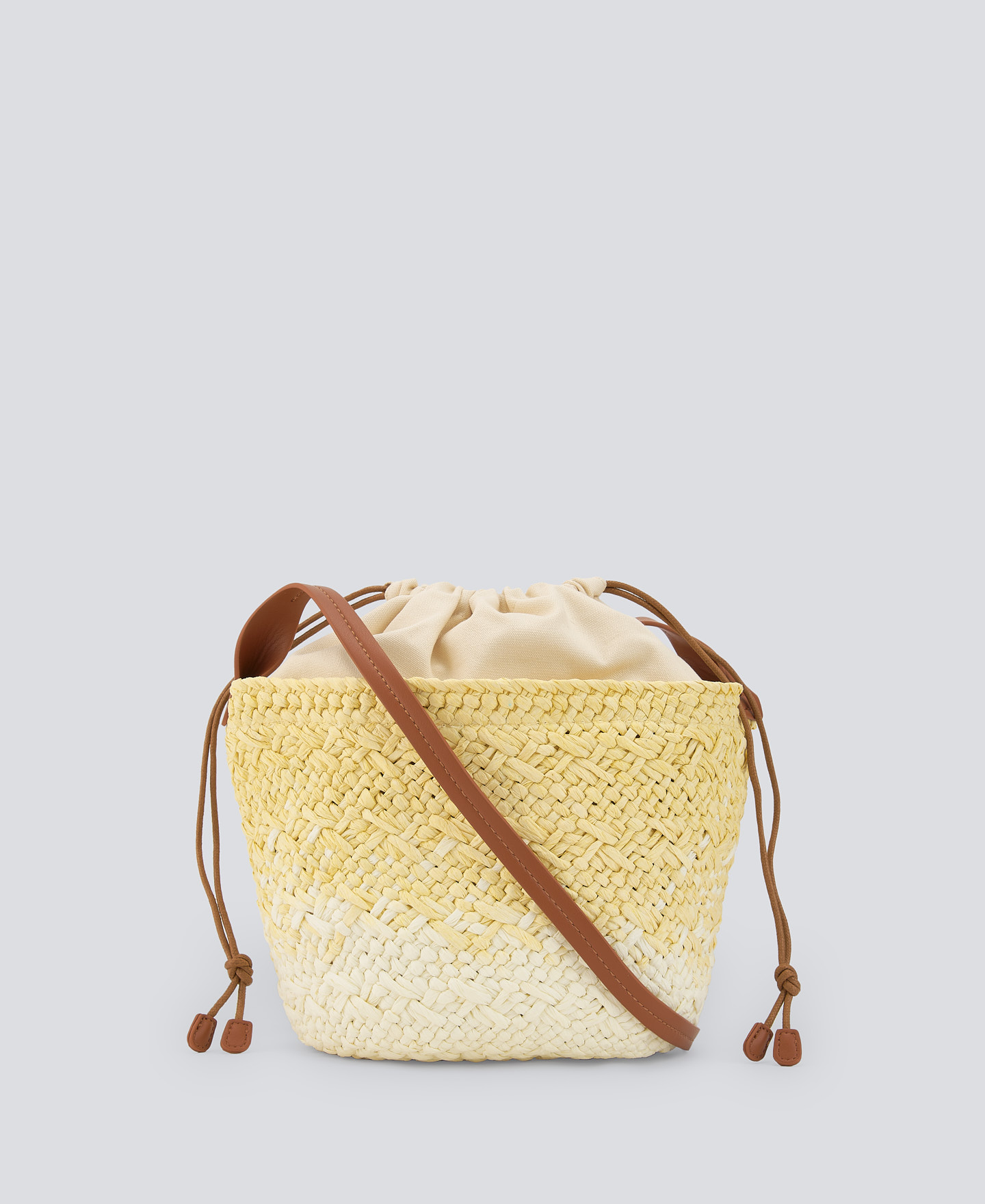 Medium braided paper shoulder bag woman image number 1