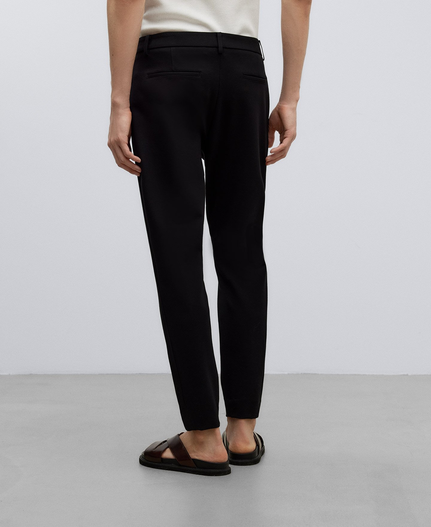 Stretch woven tailored trousers image number 2
