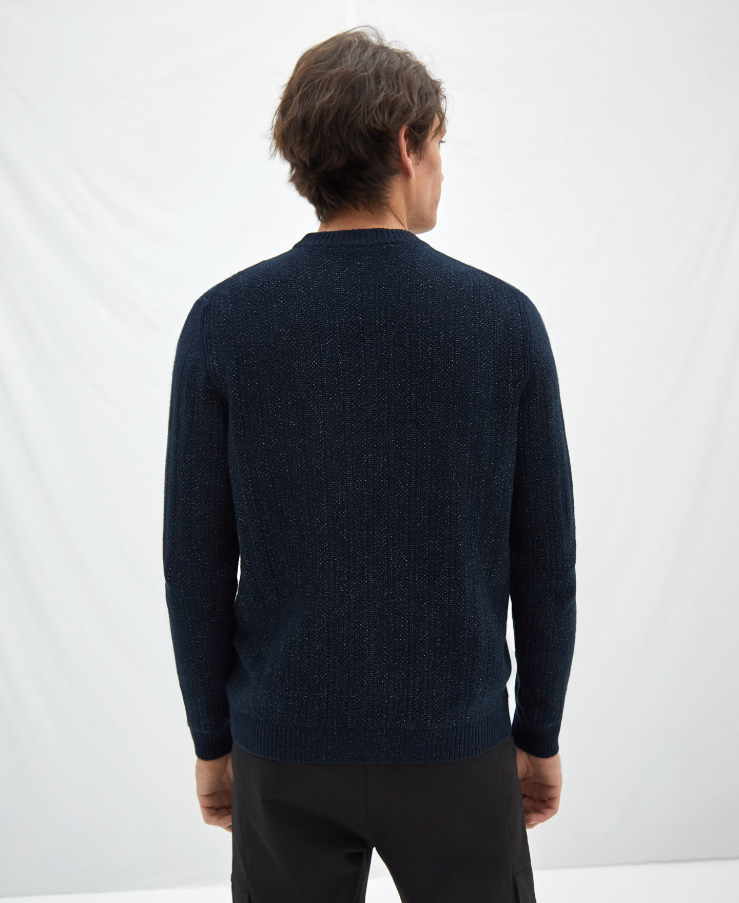 Striped wide knit sweater image number 2