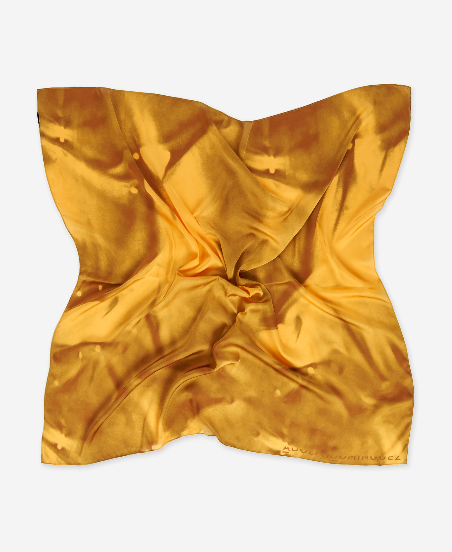 Turmeric yellow printed scarf image number 1