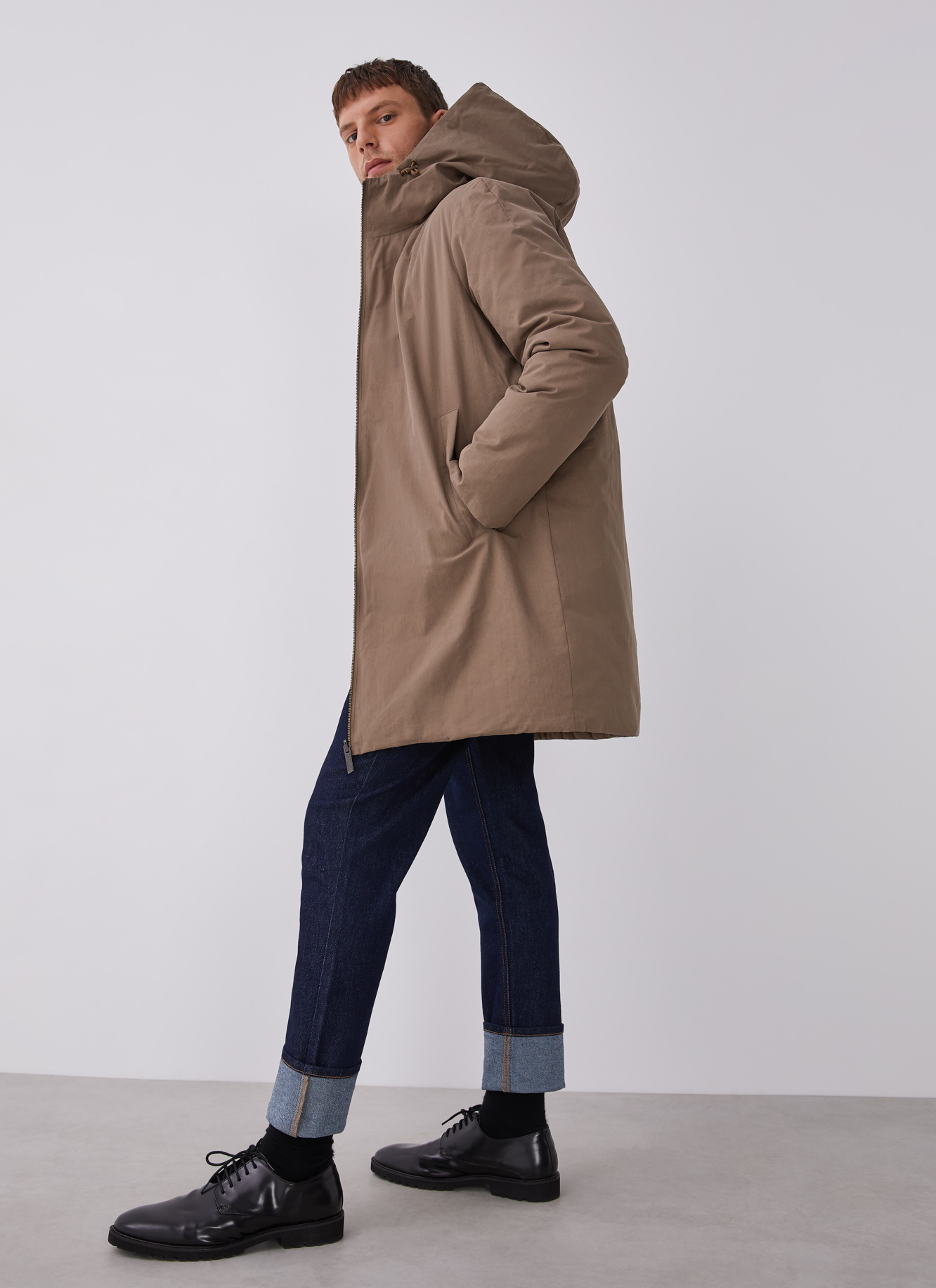 Reversible parka with hood image number 5