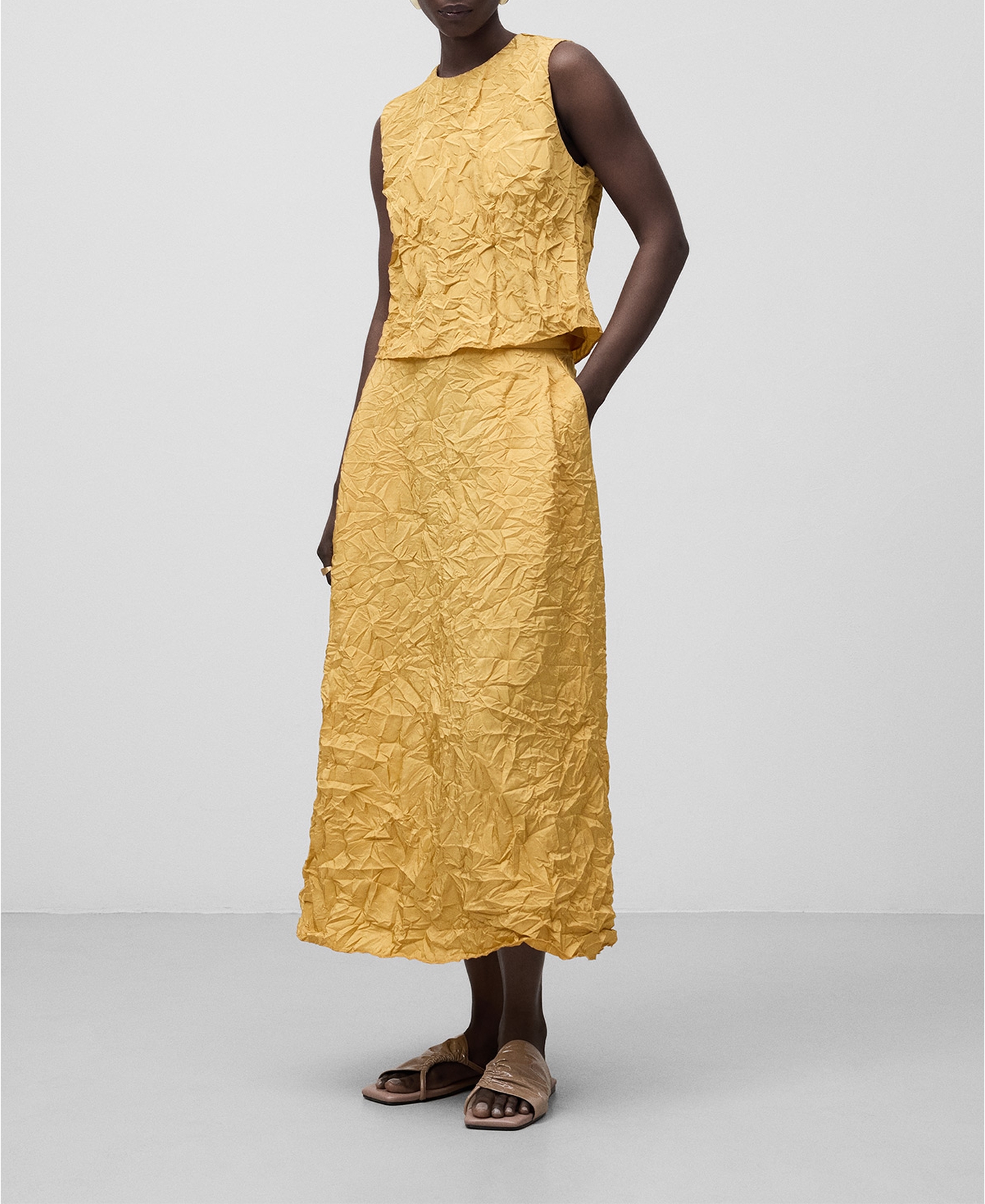 A-line midi skirt woman image number 1