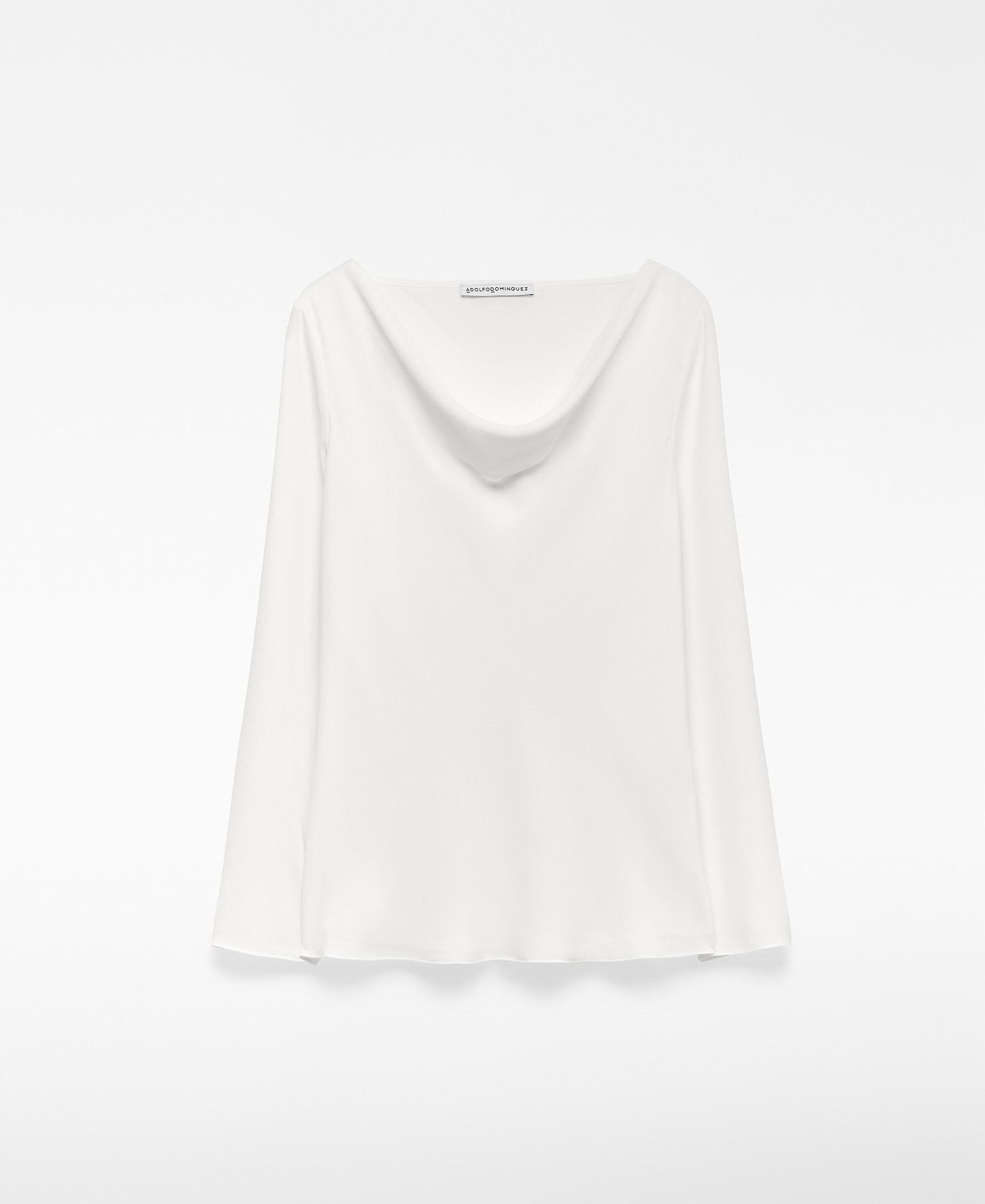 Draped collar top woman image number 4