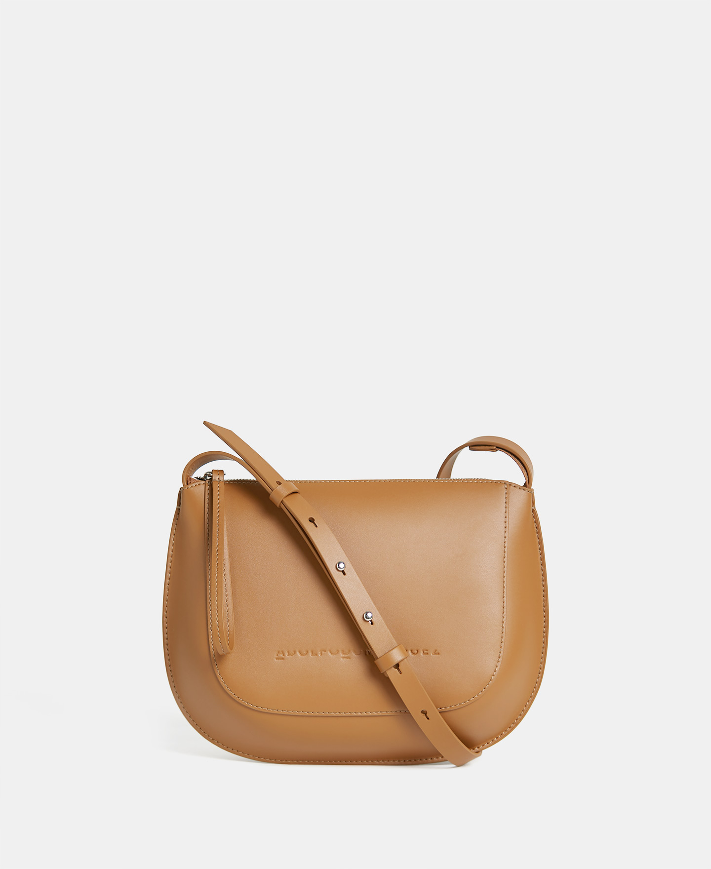 Flat shoulder strap in leather image number 0