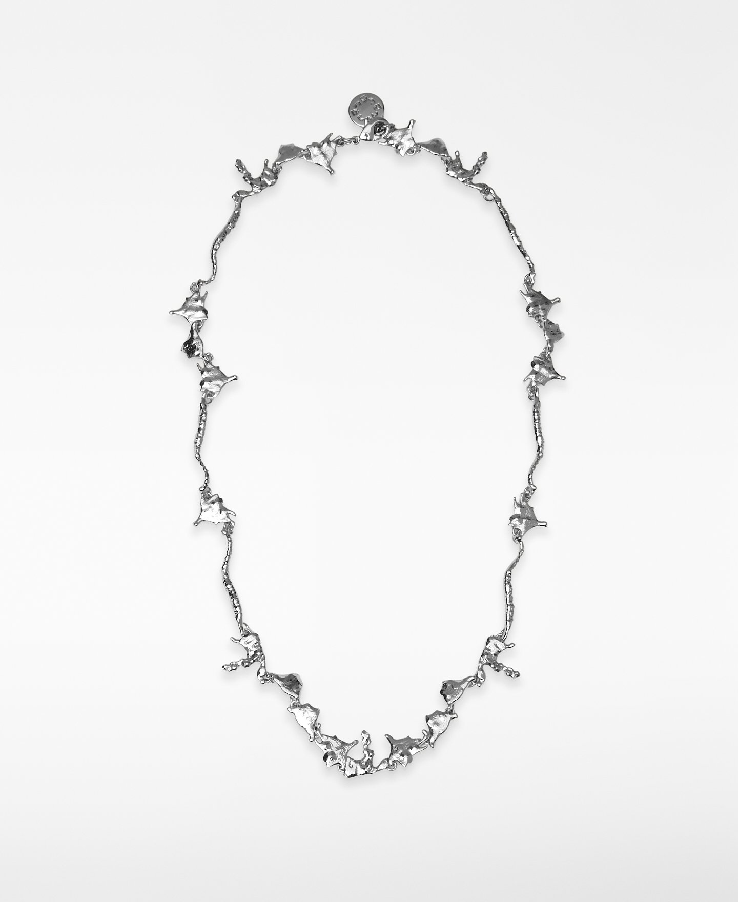 Colar em metal com peças irregulares para mulher image number 0