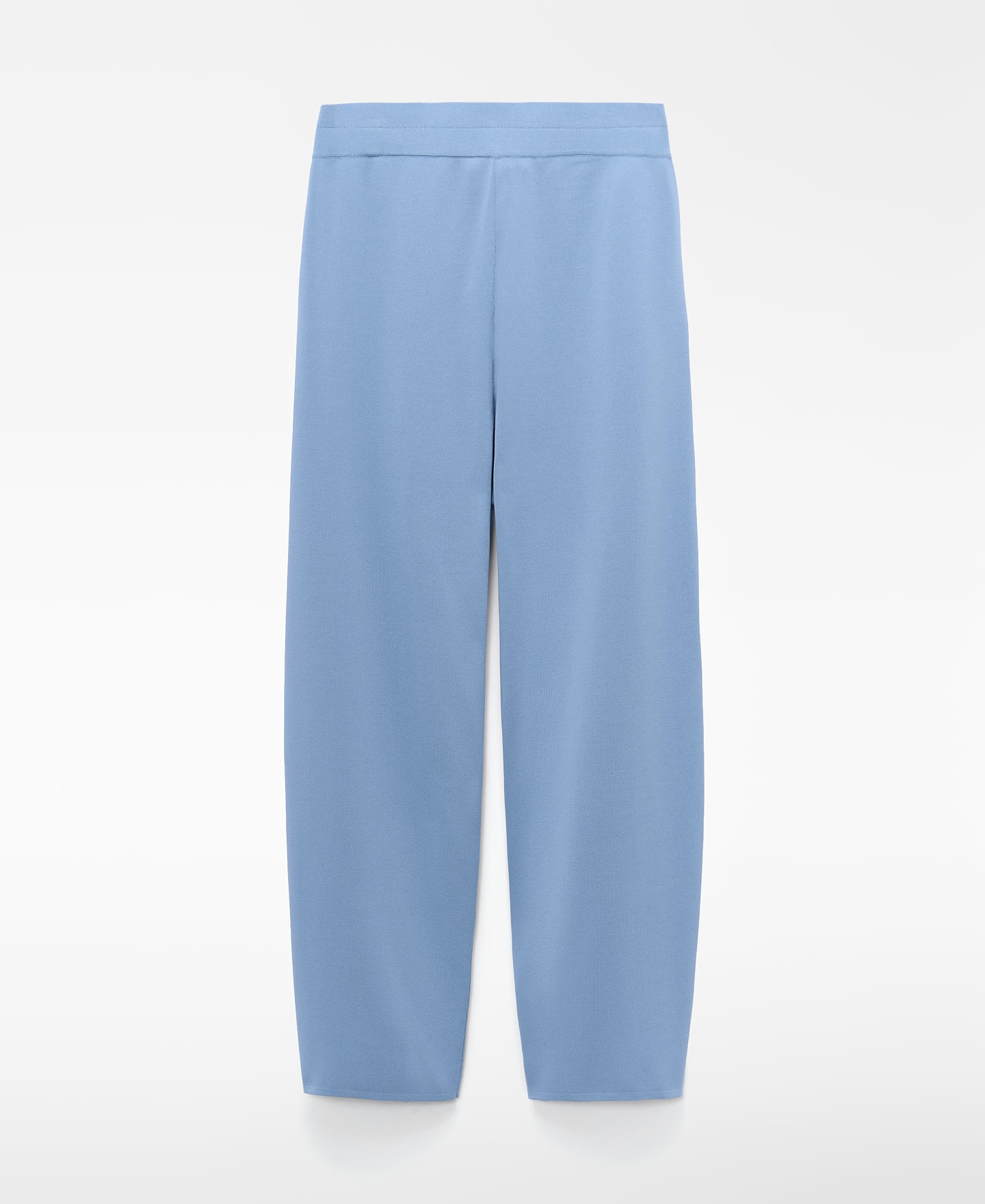 Knit barrel fit trousers image number 1
