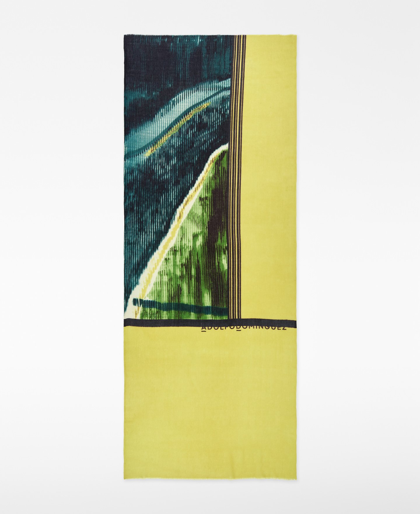 Merino wool printed shawl woman image number 0
