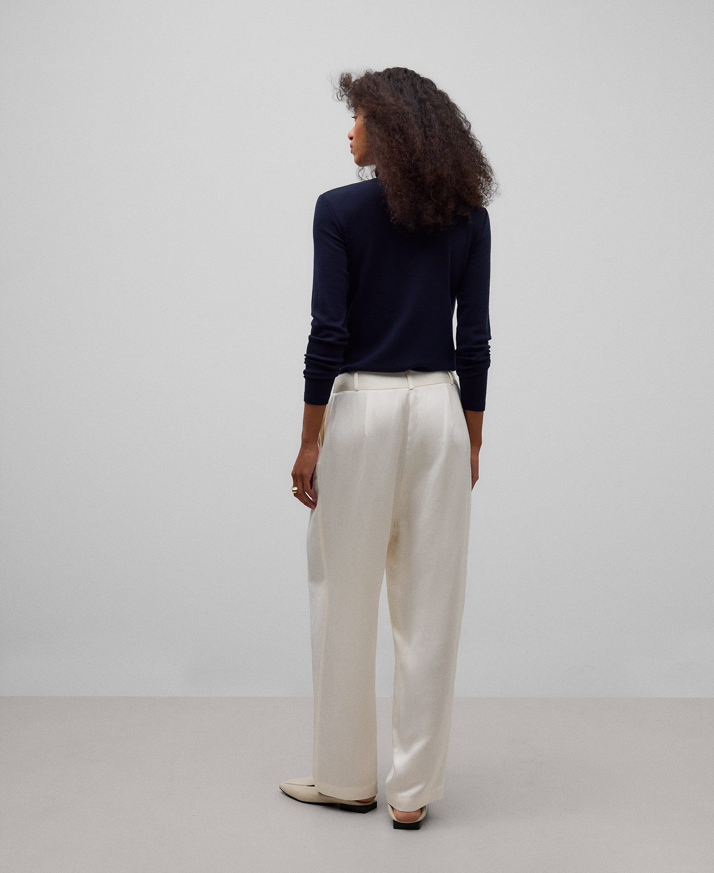 High neck merino wool T-shirt woman image number 2