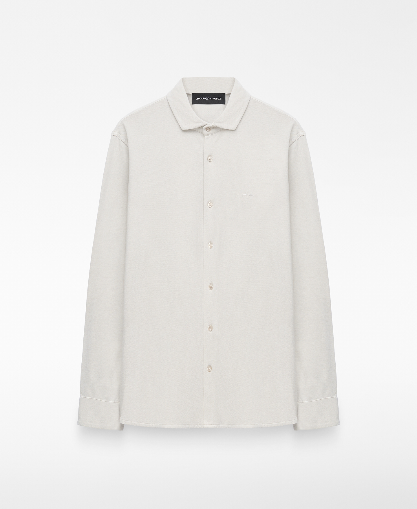 Jersey spread collar shirt image number 0