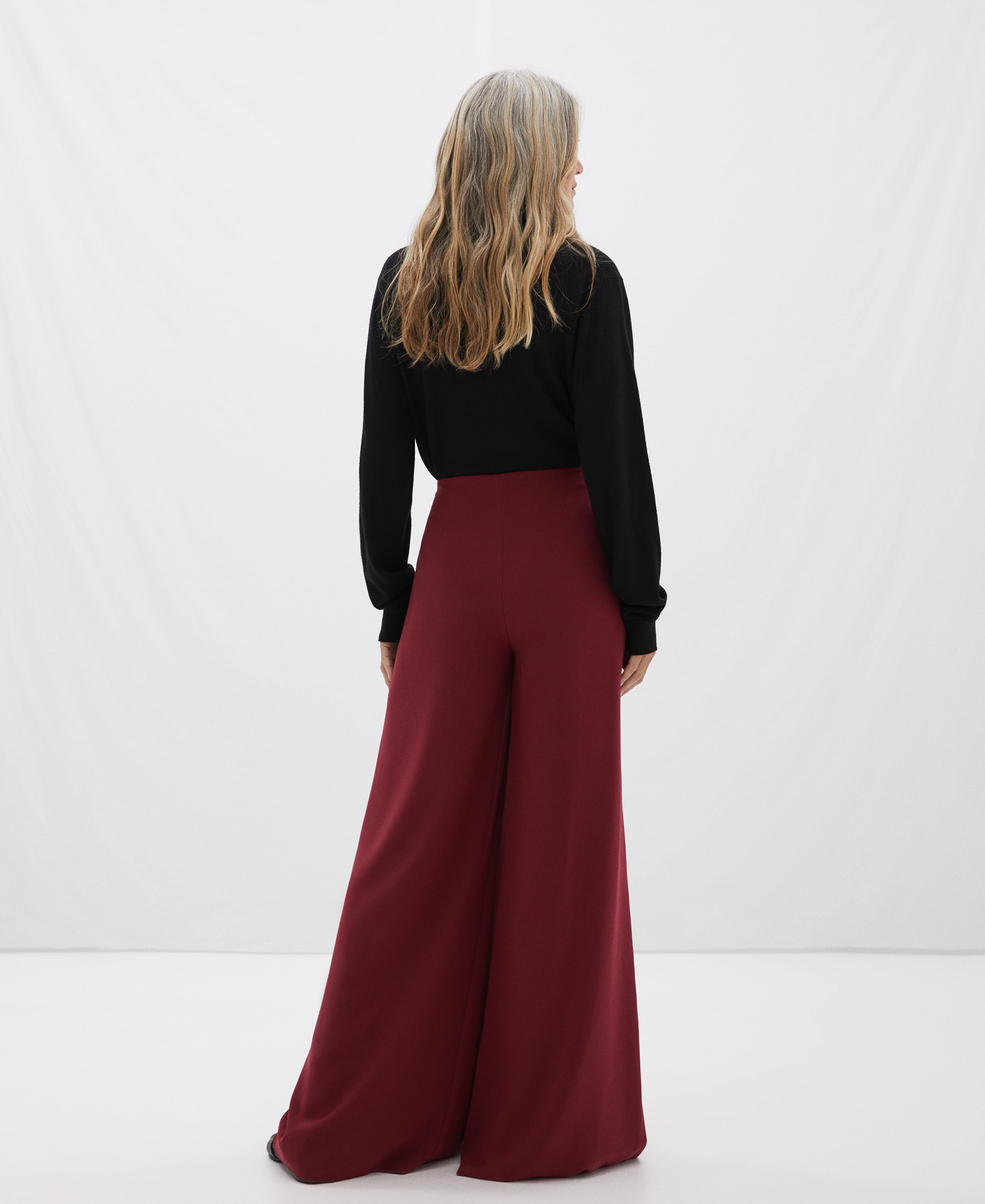 Palazzo trousers with darts image number 2