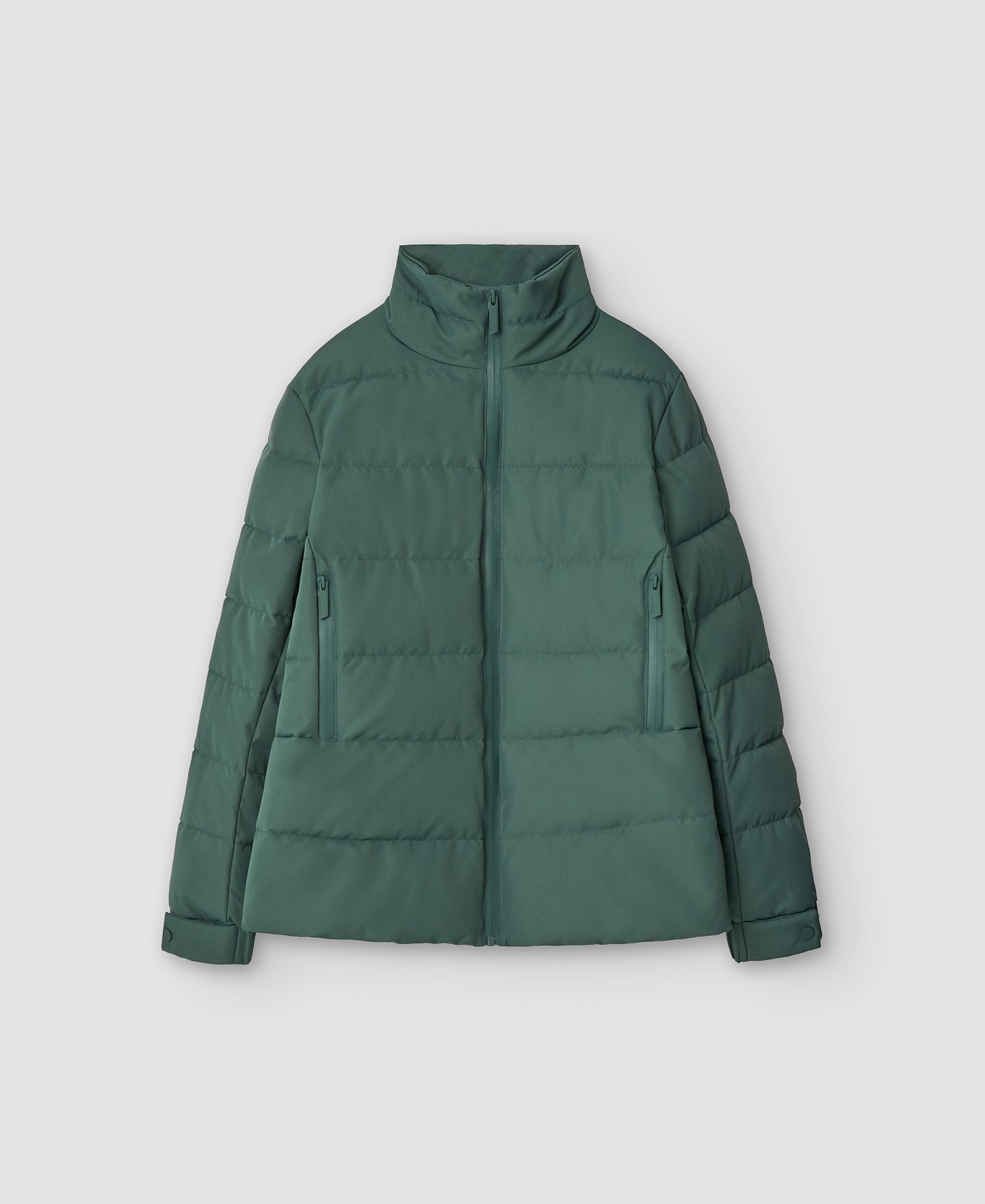 Green padded fitted jacket woman image number 0