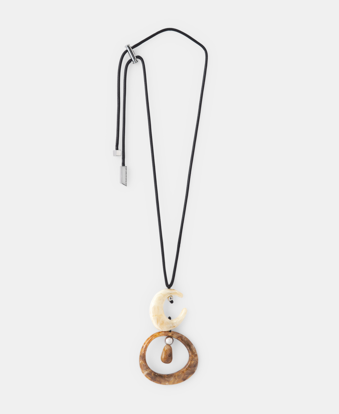 Collar regulable con colgante de resina image number 0