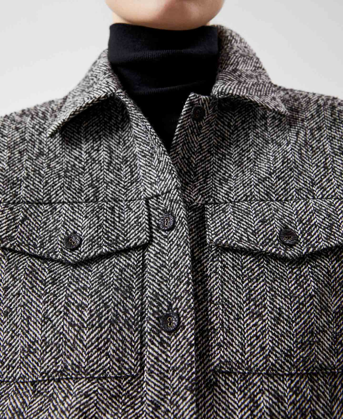 Chaqueta con cuello camisero image number 3