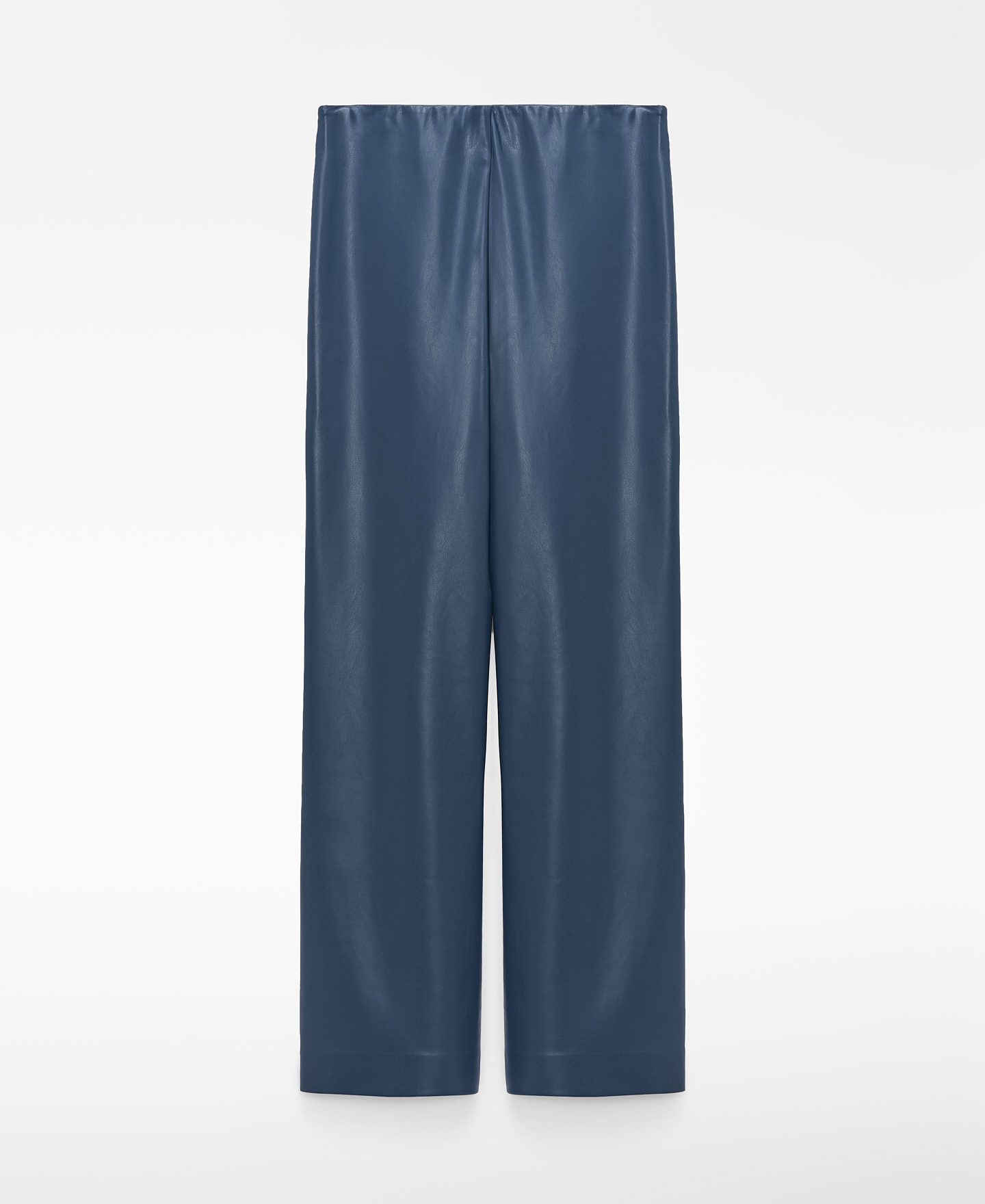Leather-Non-Leather flare trousers image number 4