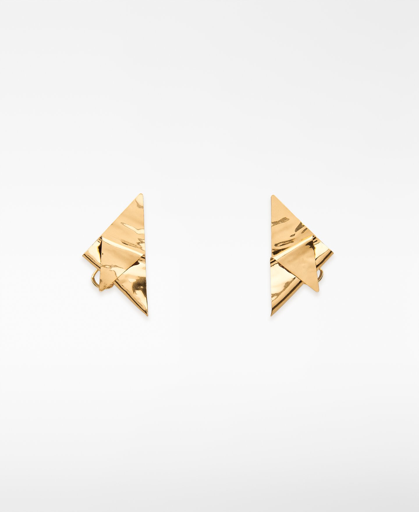Pendientes triangulares pliegue mujer image number 0