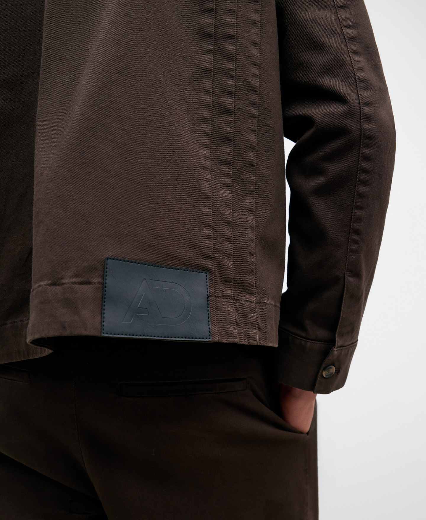 Chaqueta en algodón marrón para hombre image number 3