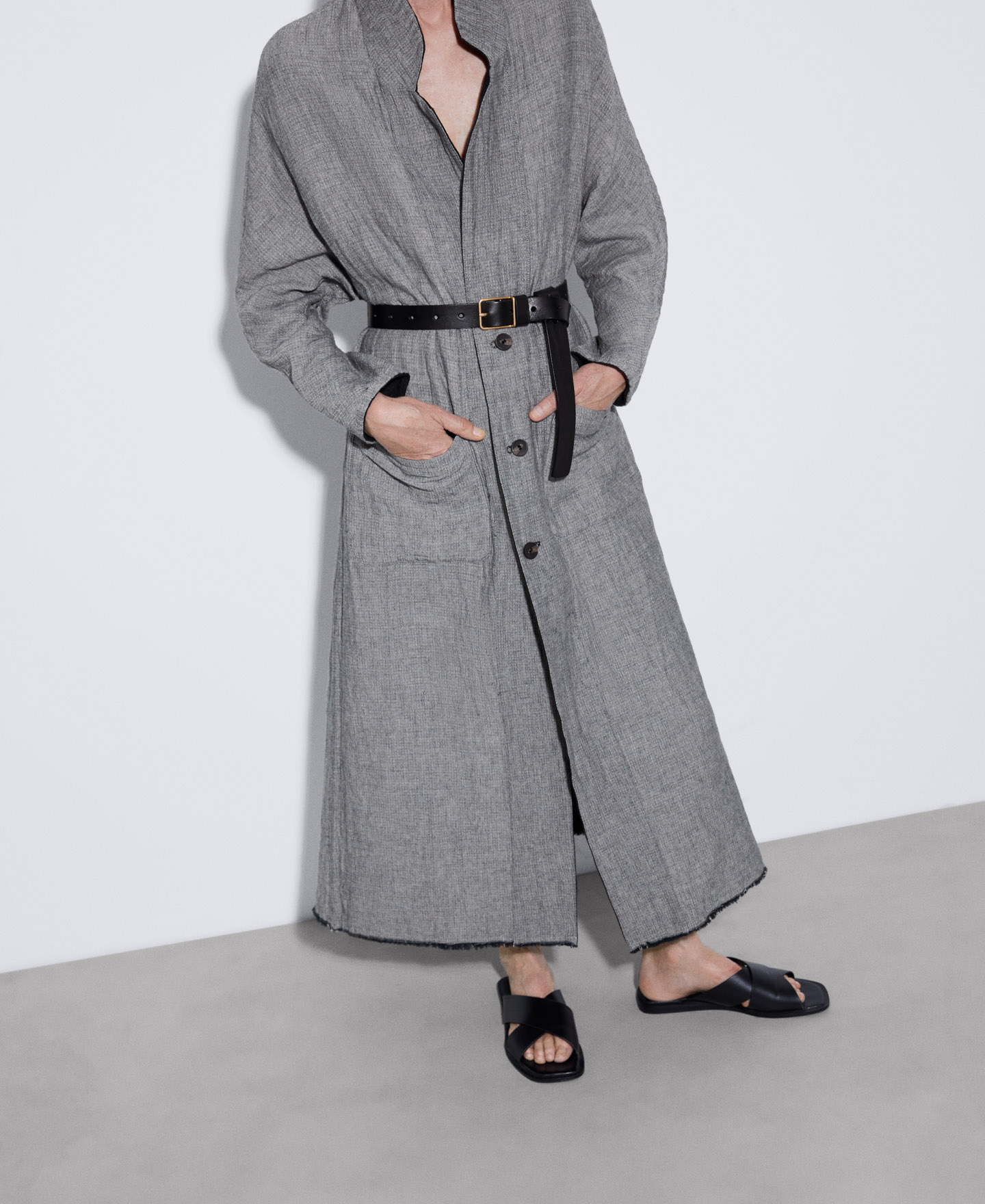 Morriña coat in cotton and linen image number 3