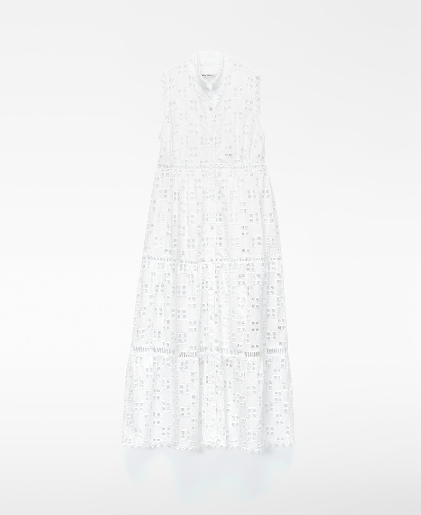 Vestido bordado ingl&ecirc;s com gola em V image number 4