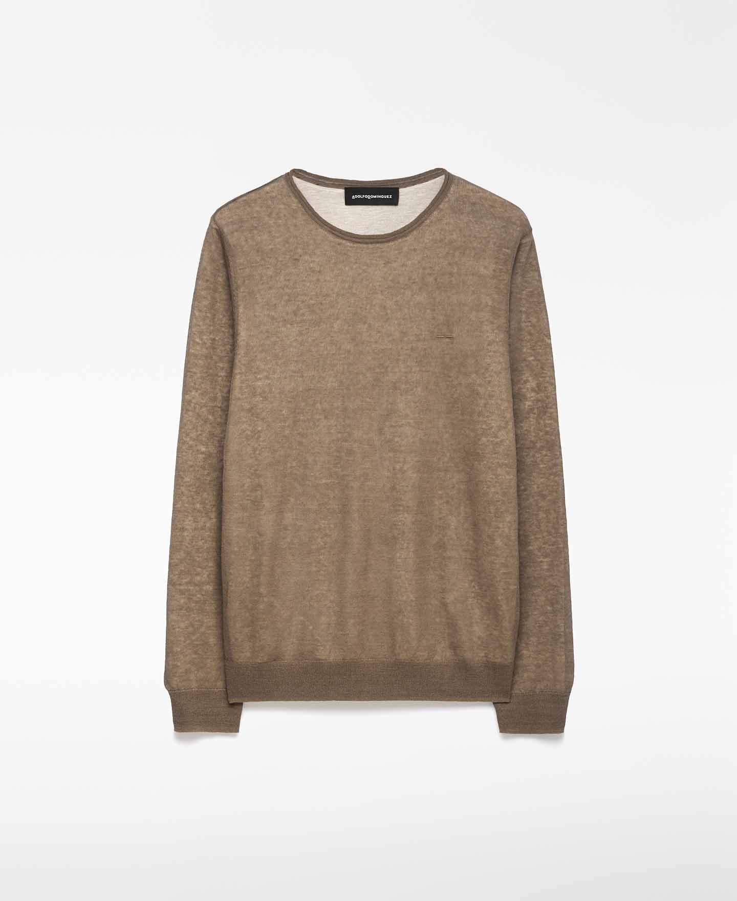Linen blend double-layer sweater man image number 4