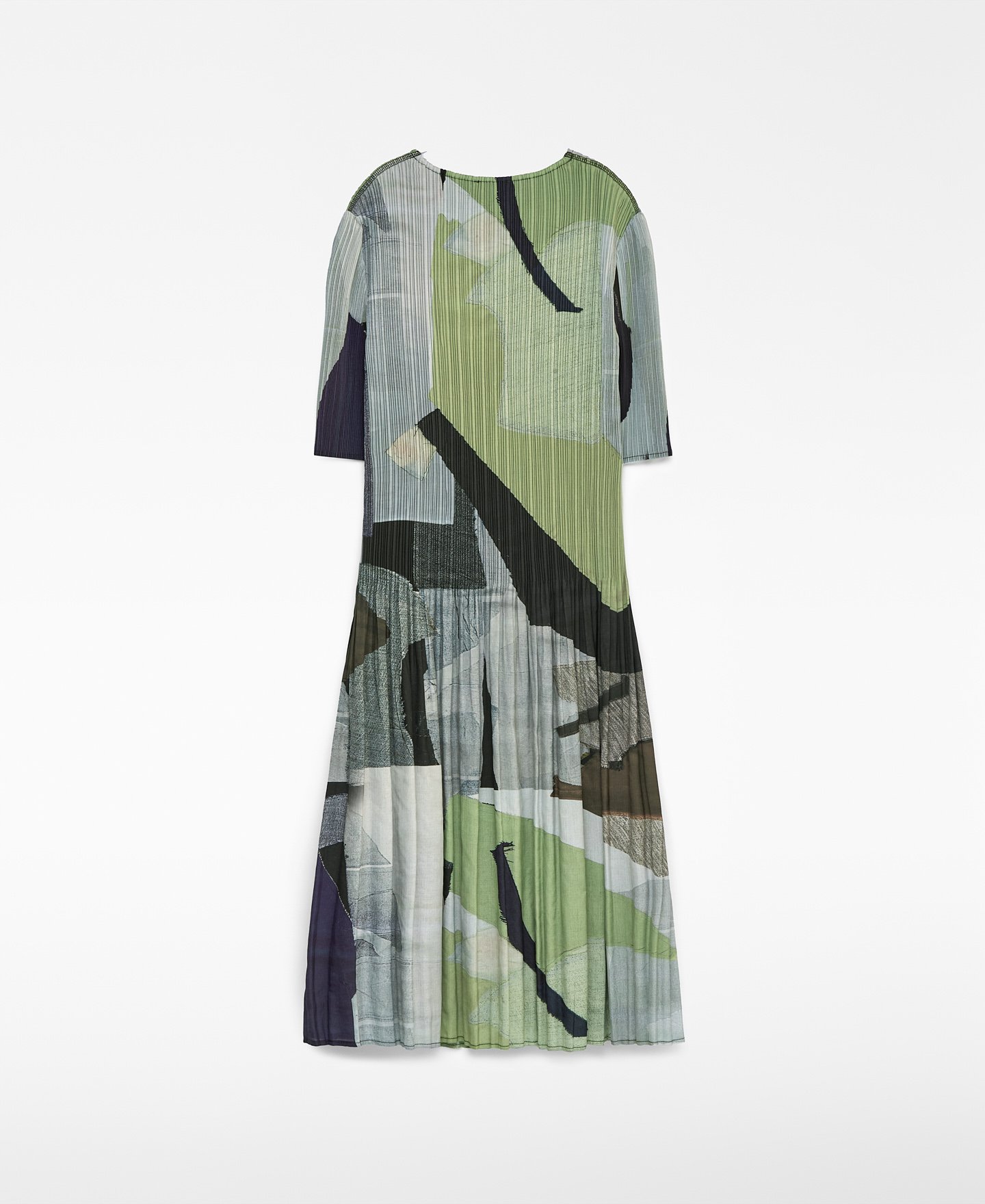 Robe évasée en crinkle imprimé femme image number 5