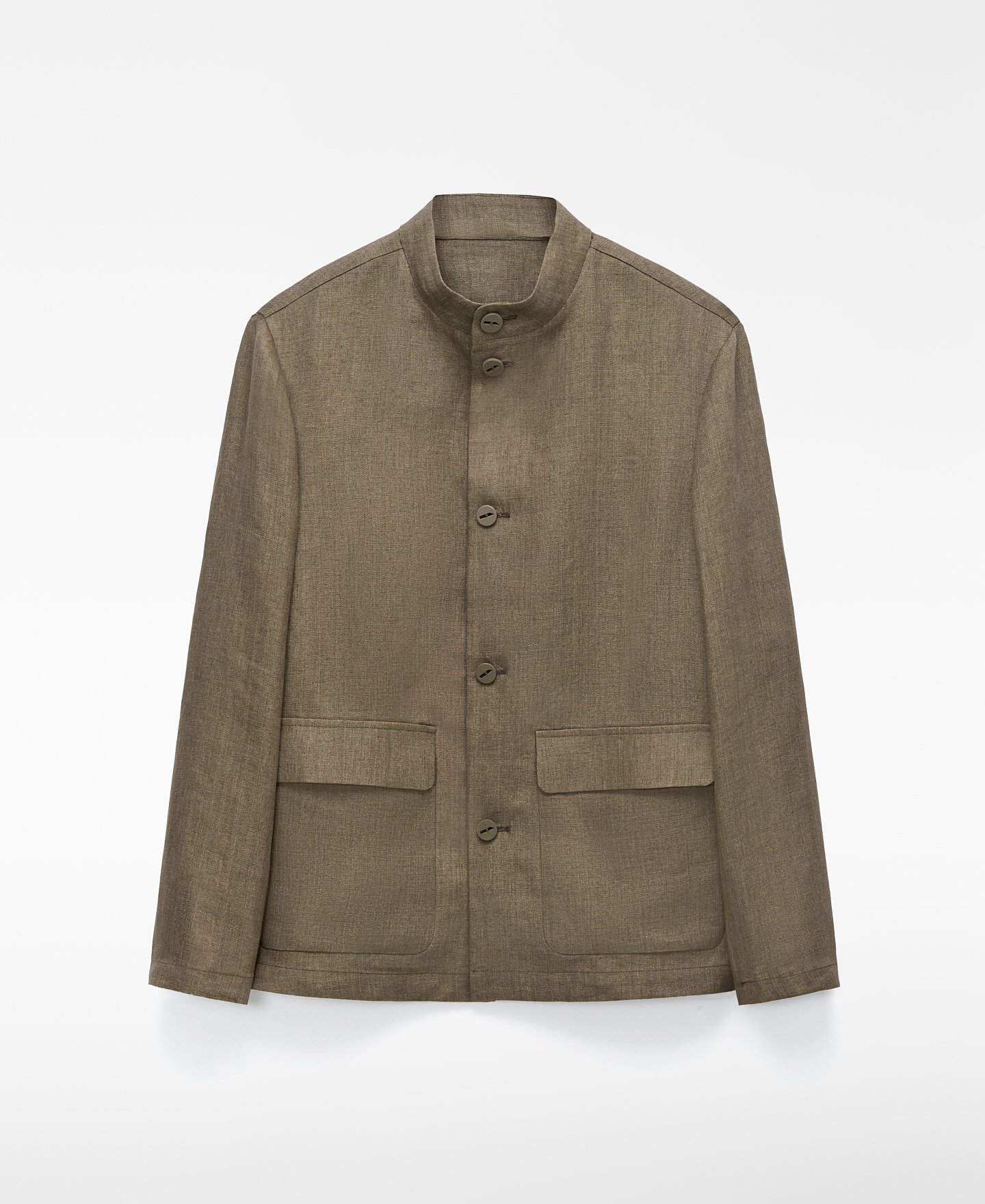 Blazer cuello mao lino europeo image number 4