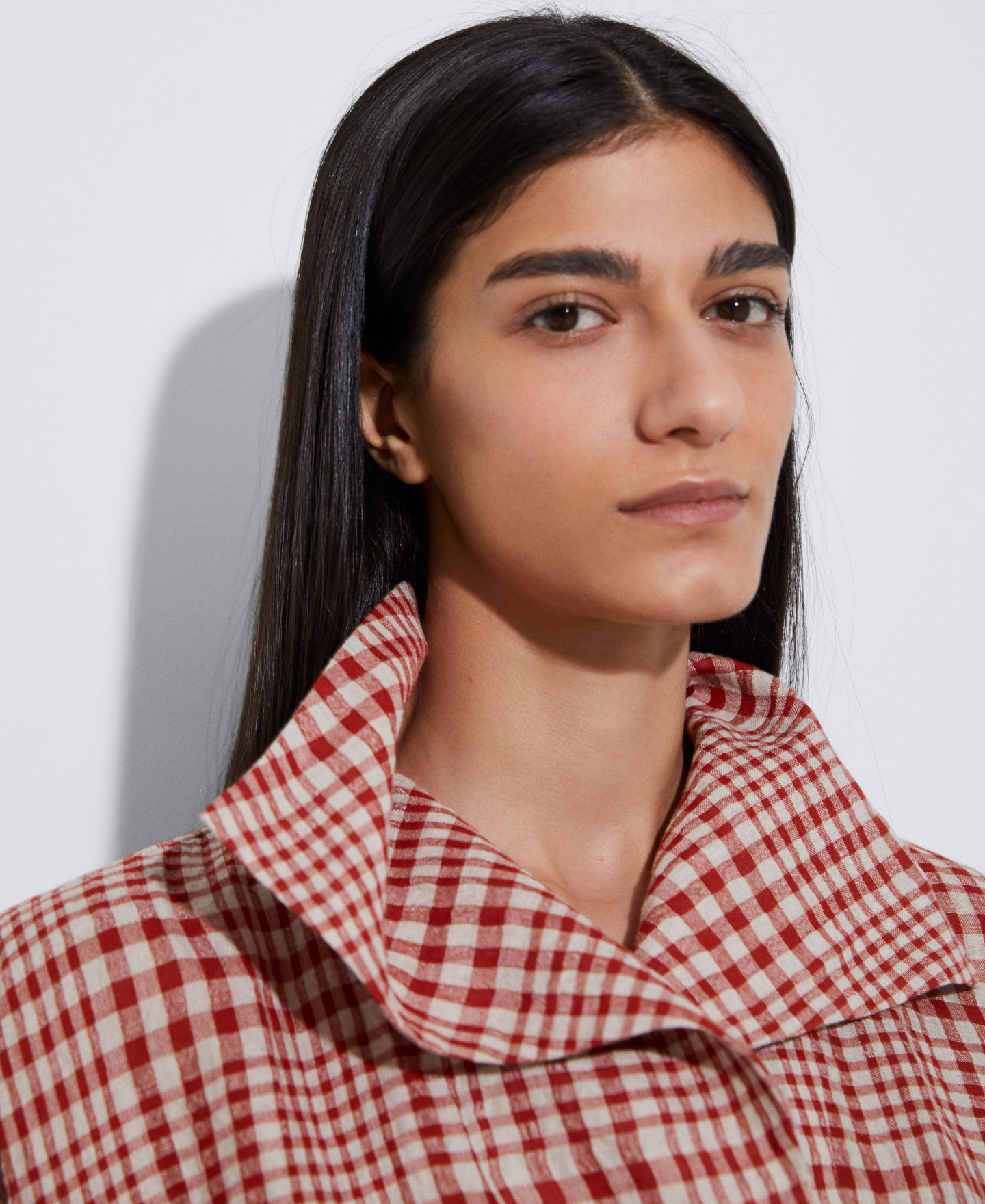 Checked linen and cotton shirt image number 3
