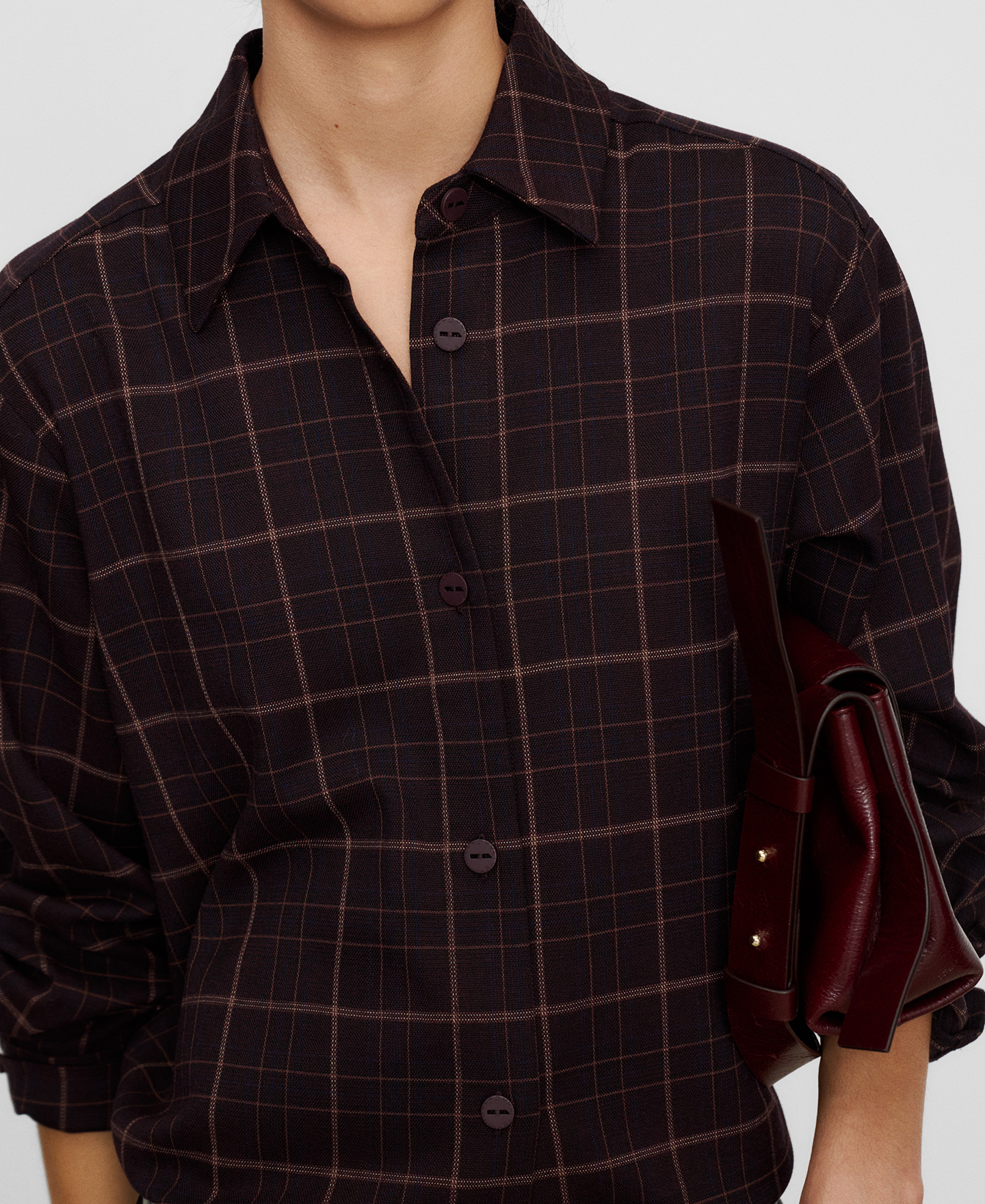 Checkered loose shirt image number 3