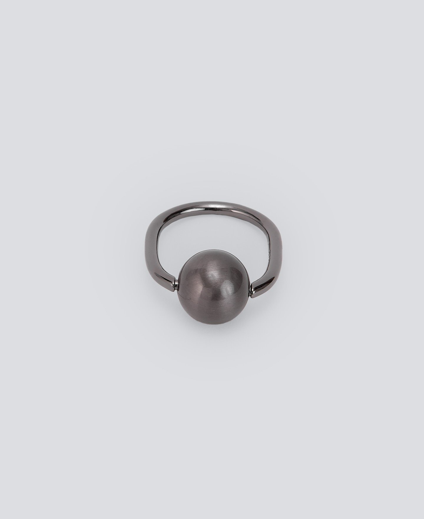 Bague métallique avec sphère mobile pour femme image number 0