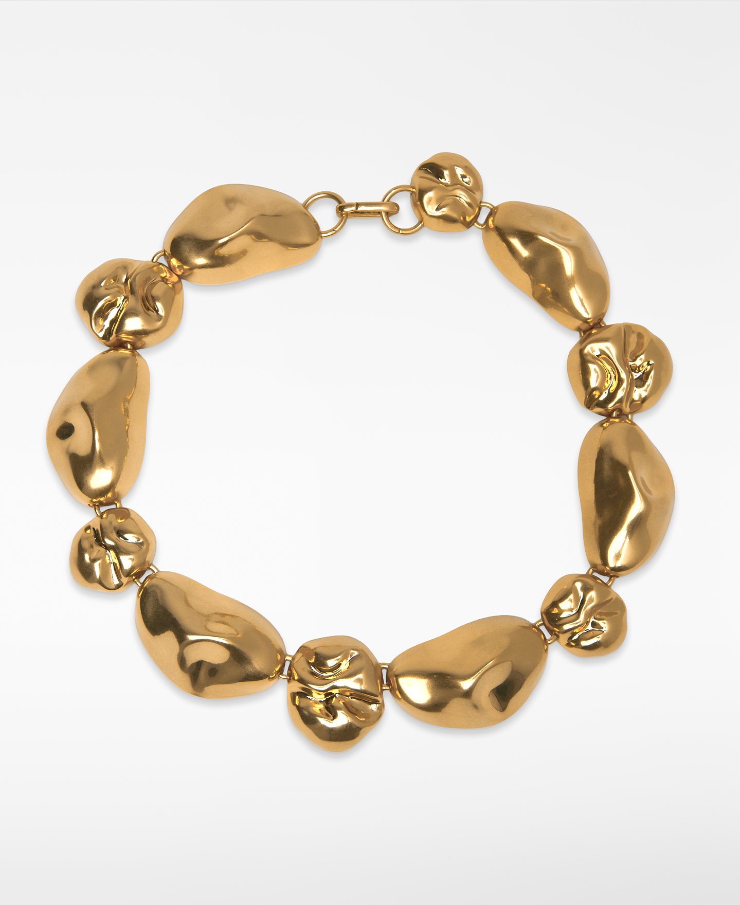 Organic-shaped pieces necklace image number 0