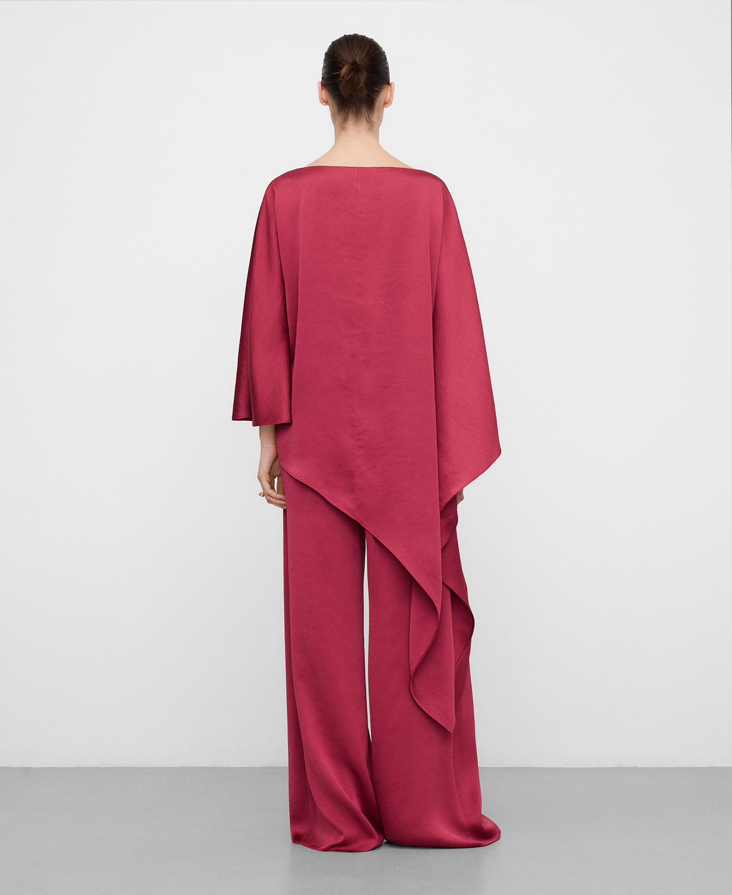 Satin palazzo trousers image number 5