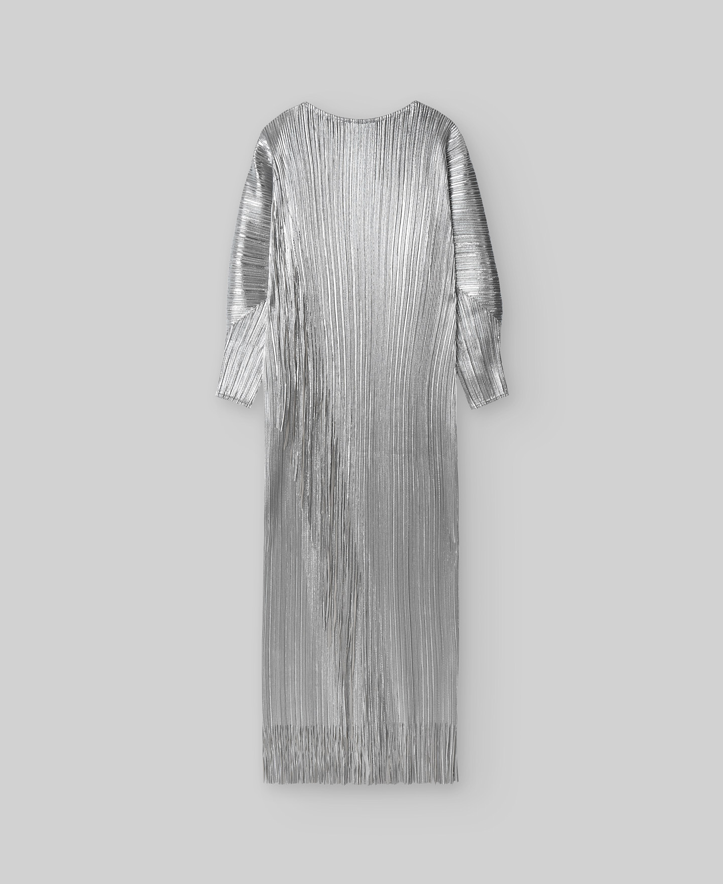 Silver crinkle dress woman image number 5