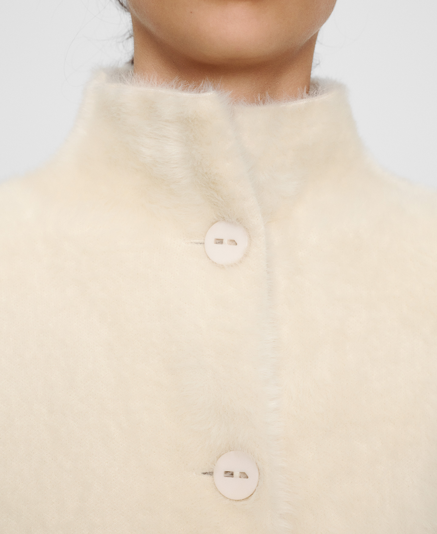 Perkins collar faux fur jacket image number 3