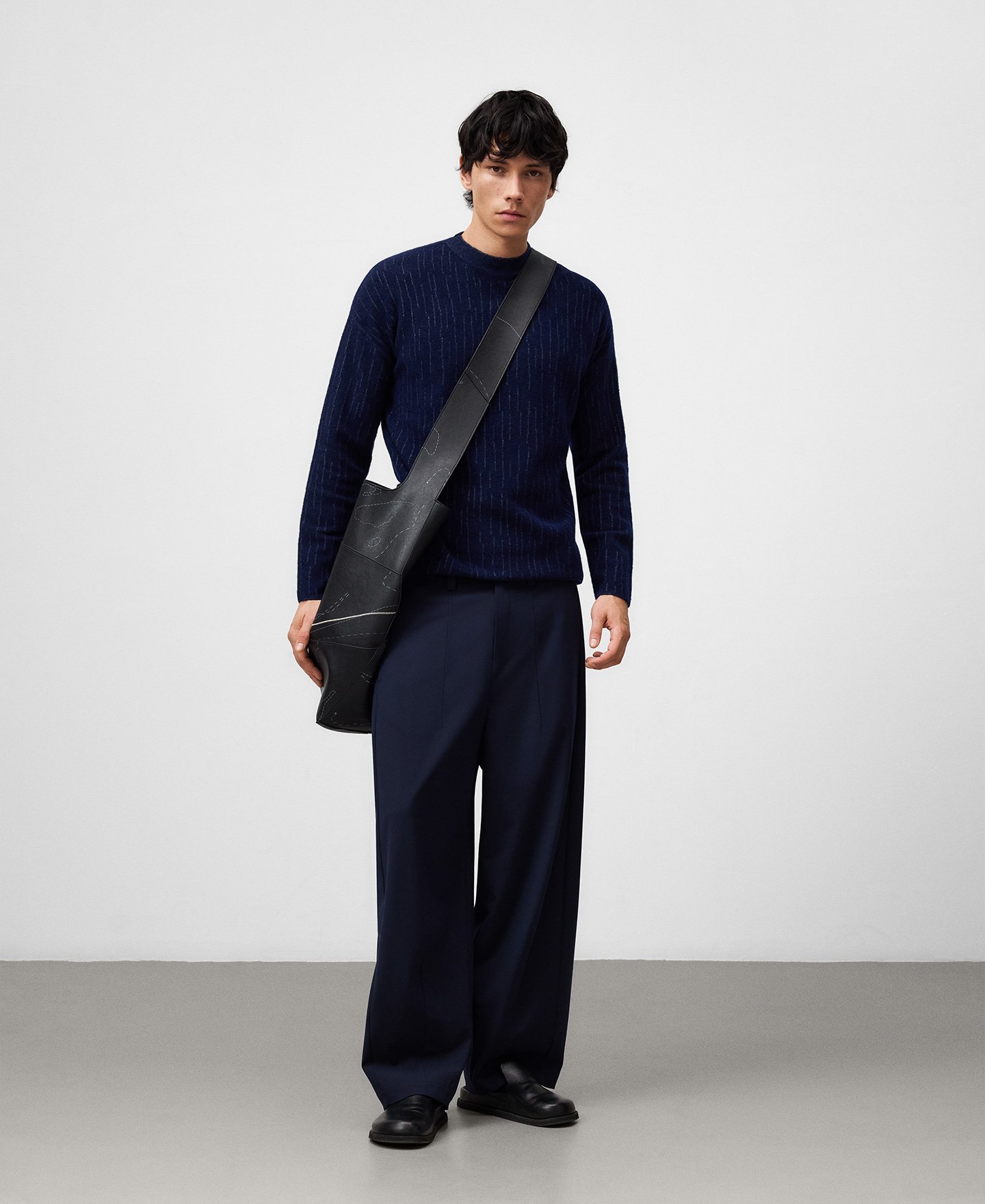 Knit striped sweater man image number 1