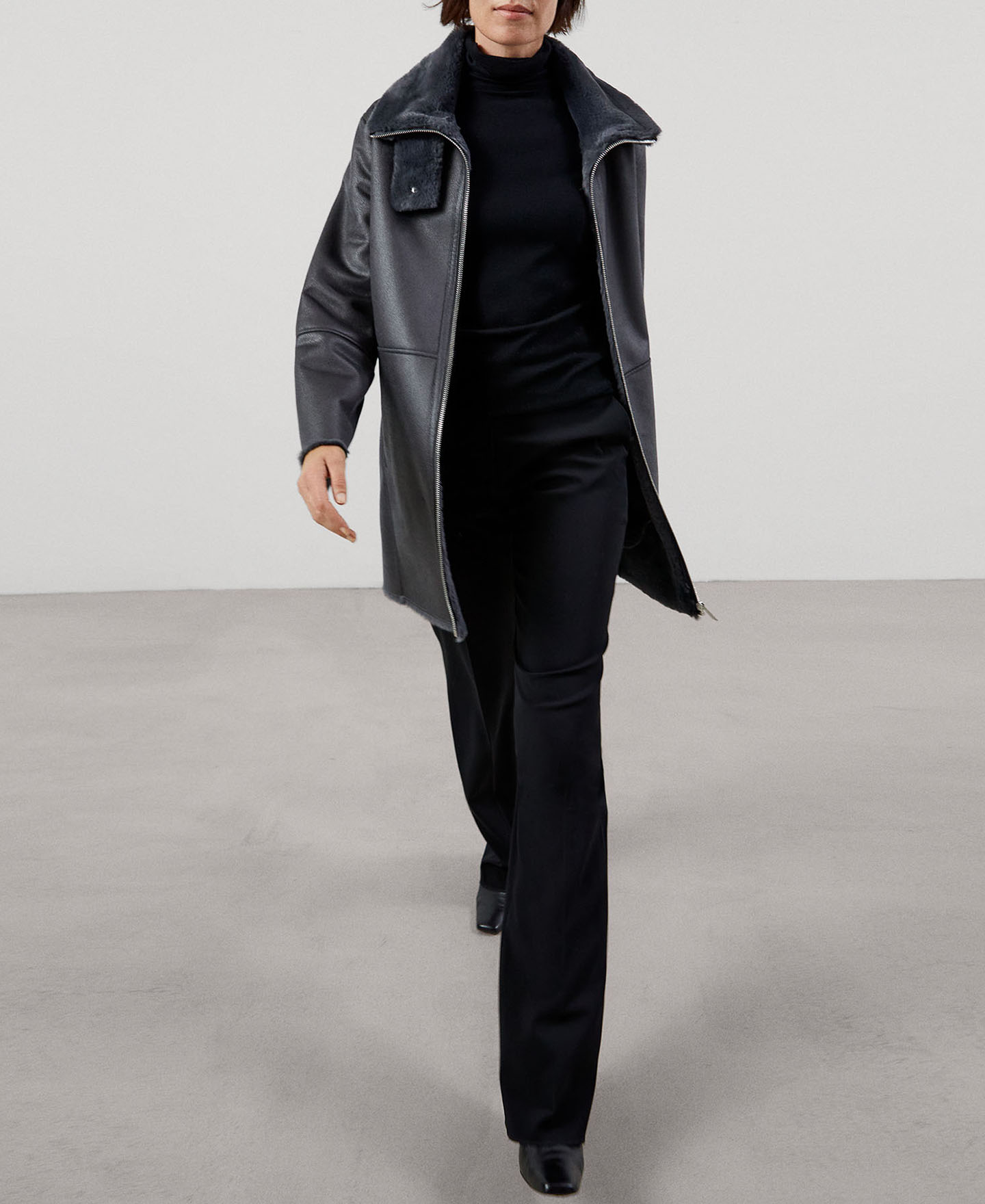 Leather textured jacket image number 0